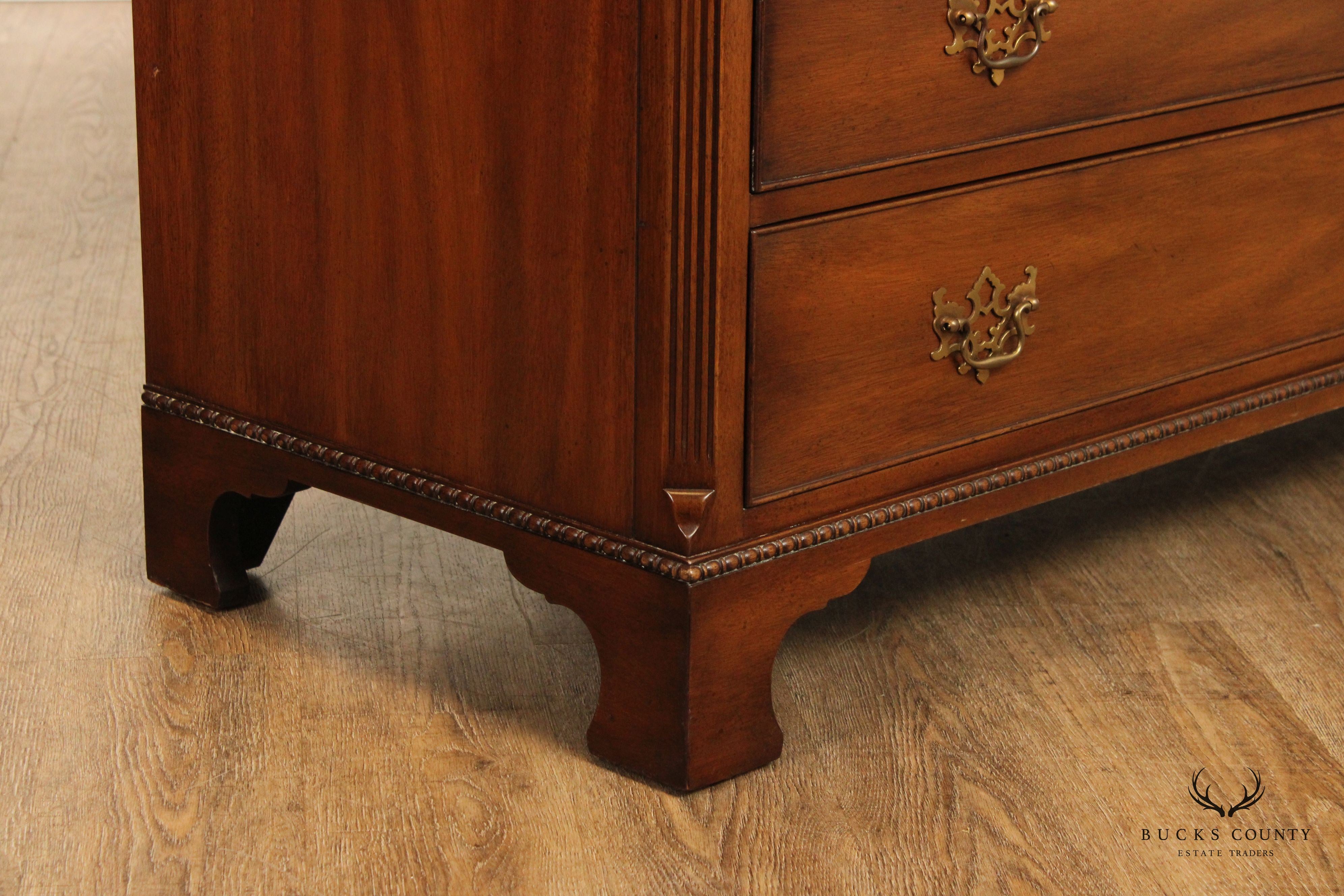 Kittinger Chippendale Style Mahogany Double Dresser