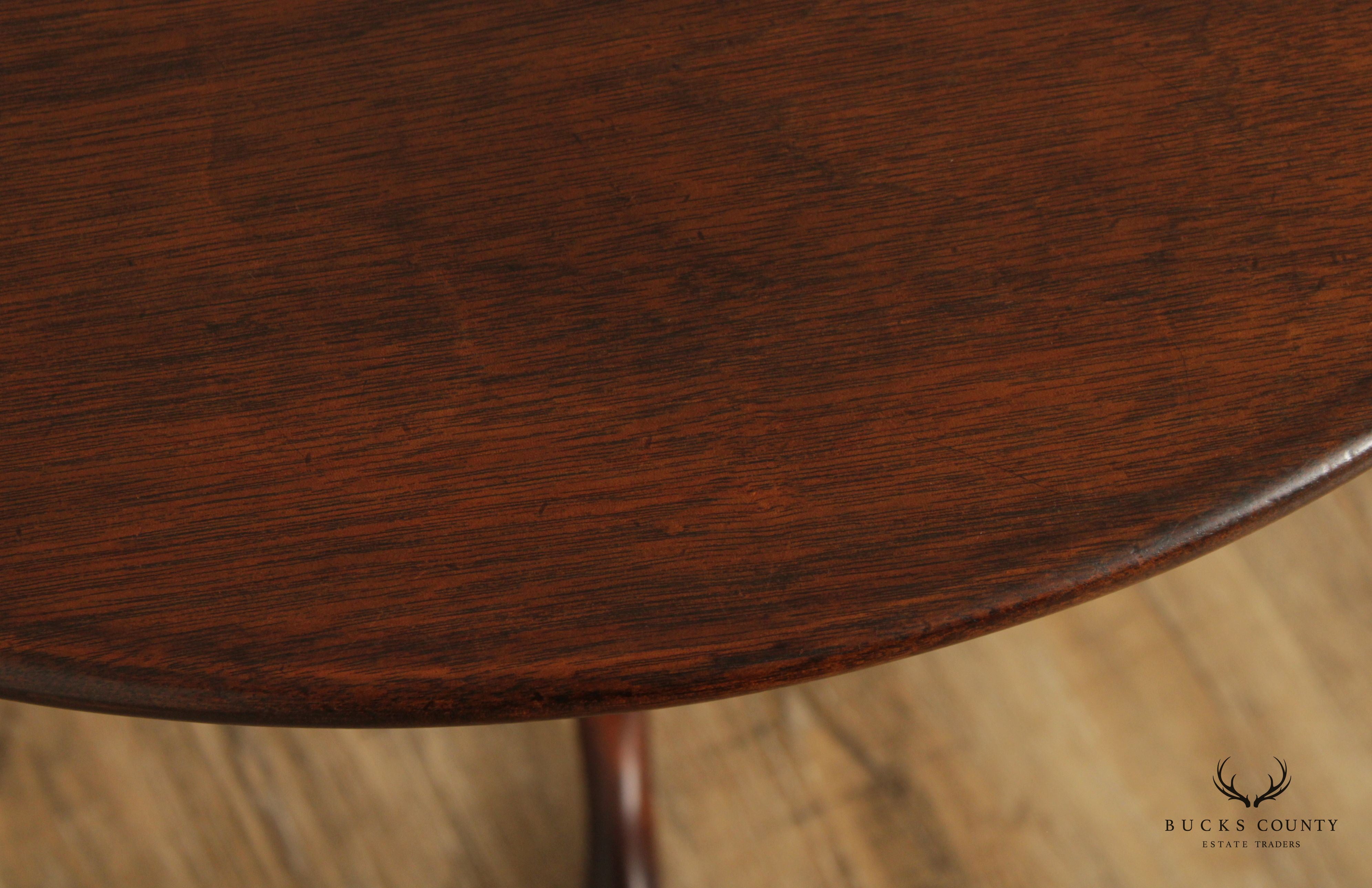 Queen Anne Style Antique Mahogany Tilt-Top Tea Table
