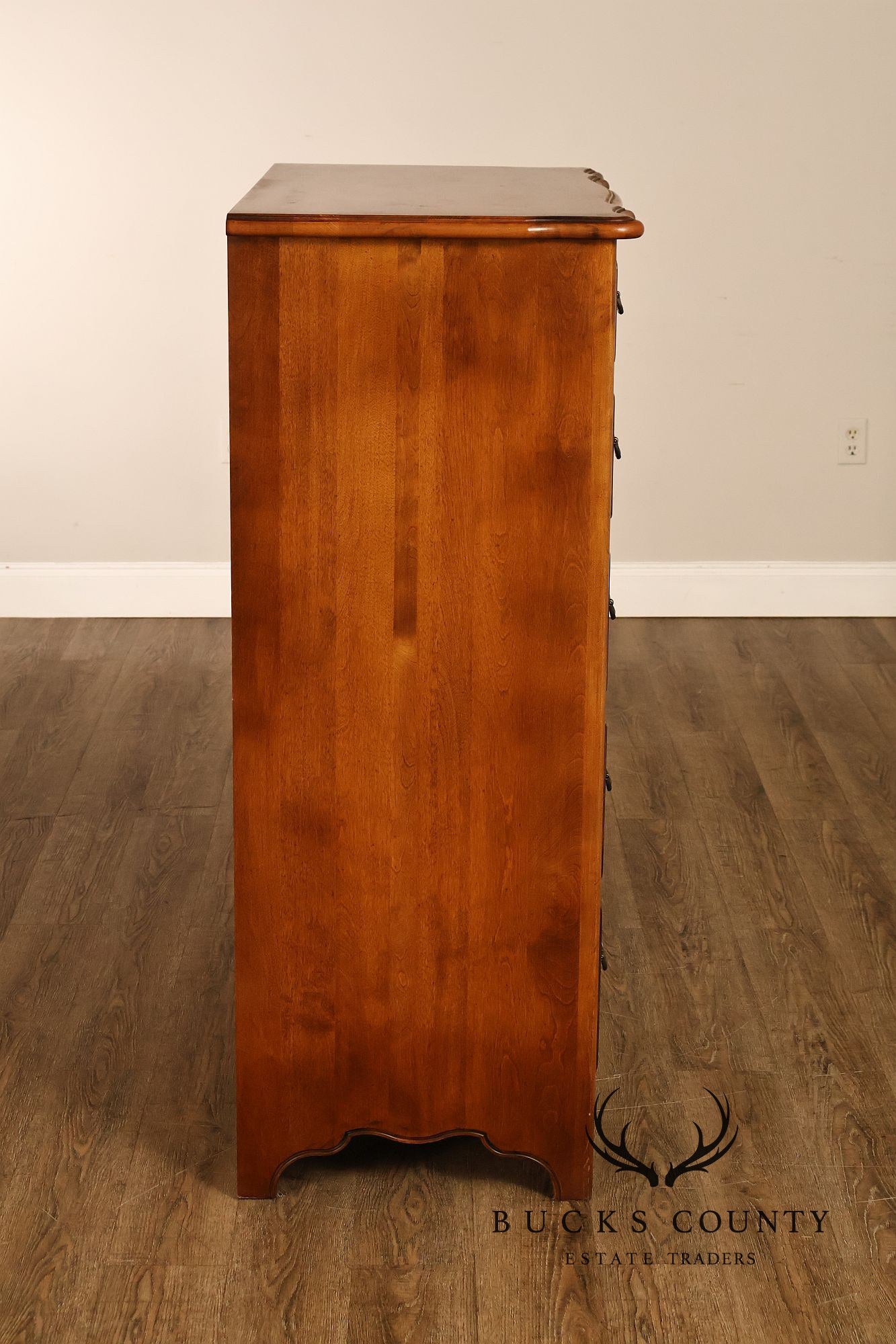 Ethan Allen Country French Maple And Birchwood Six Drawer High Chest