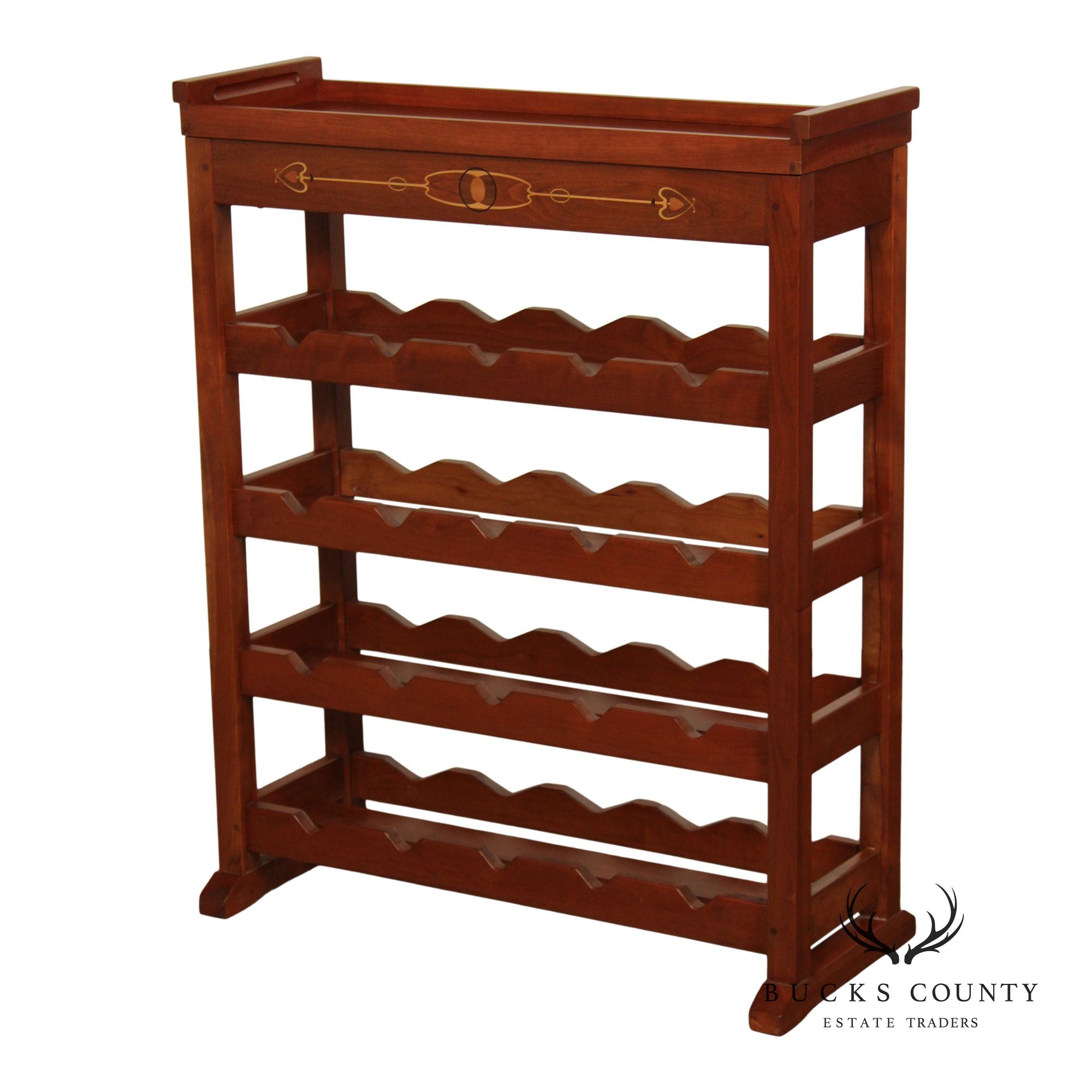 Stickley Mission Collection Cherry Wine Rack With Removable Serving Tray