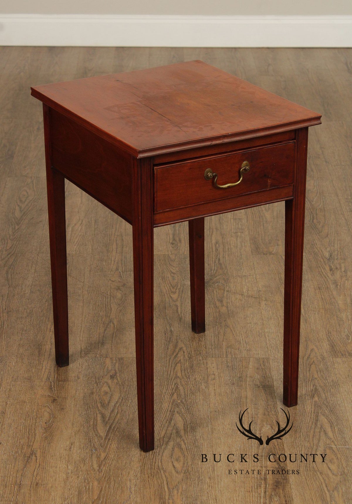 Antique Chippendale Cherry One-Drawer Work Table