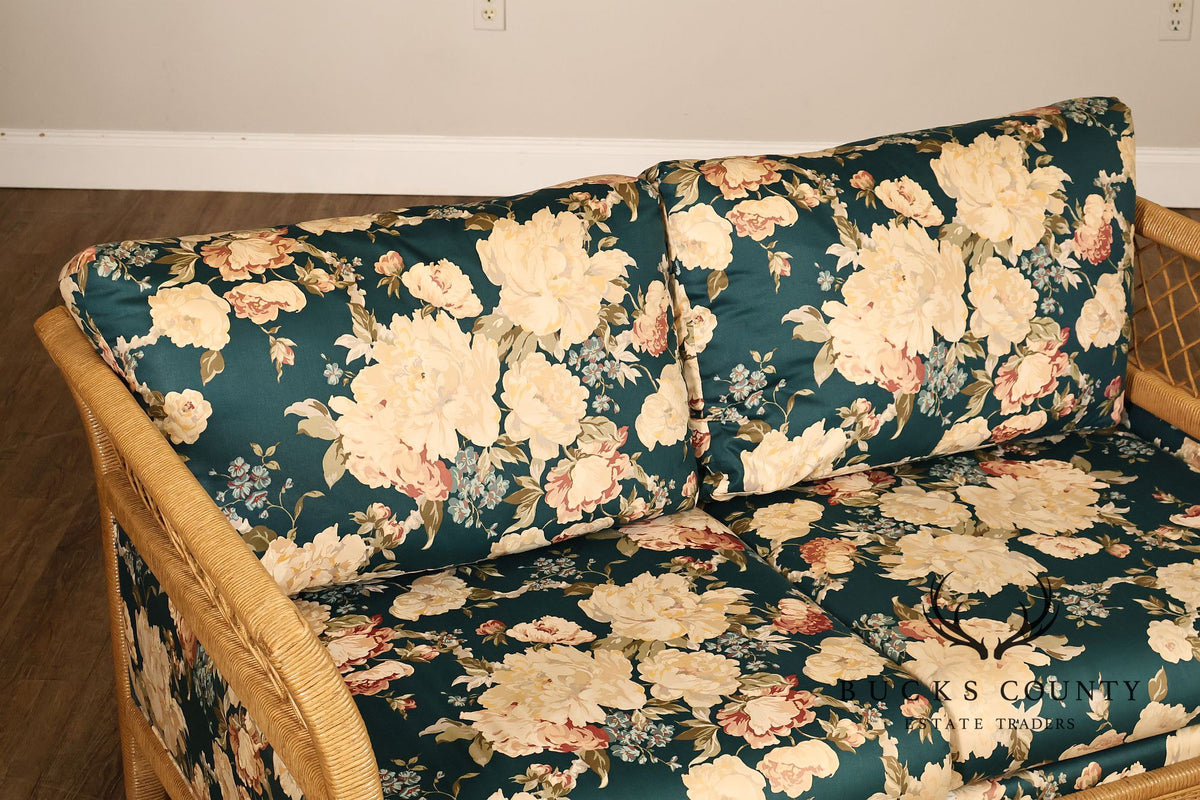 Lexington Henry Link Furniture Upholstered Wicker Loveseat