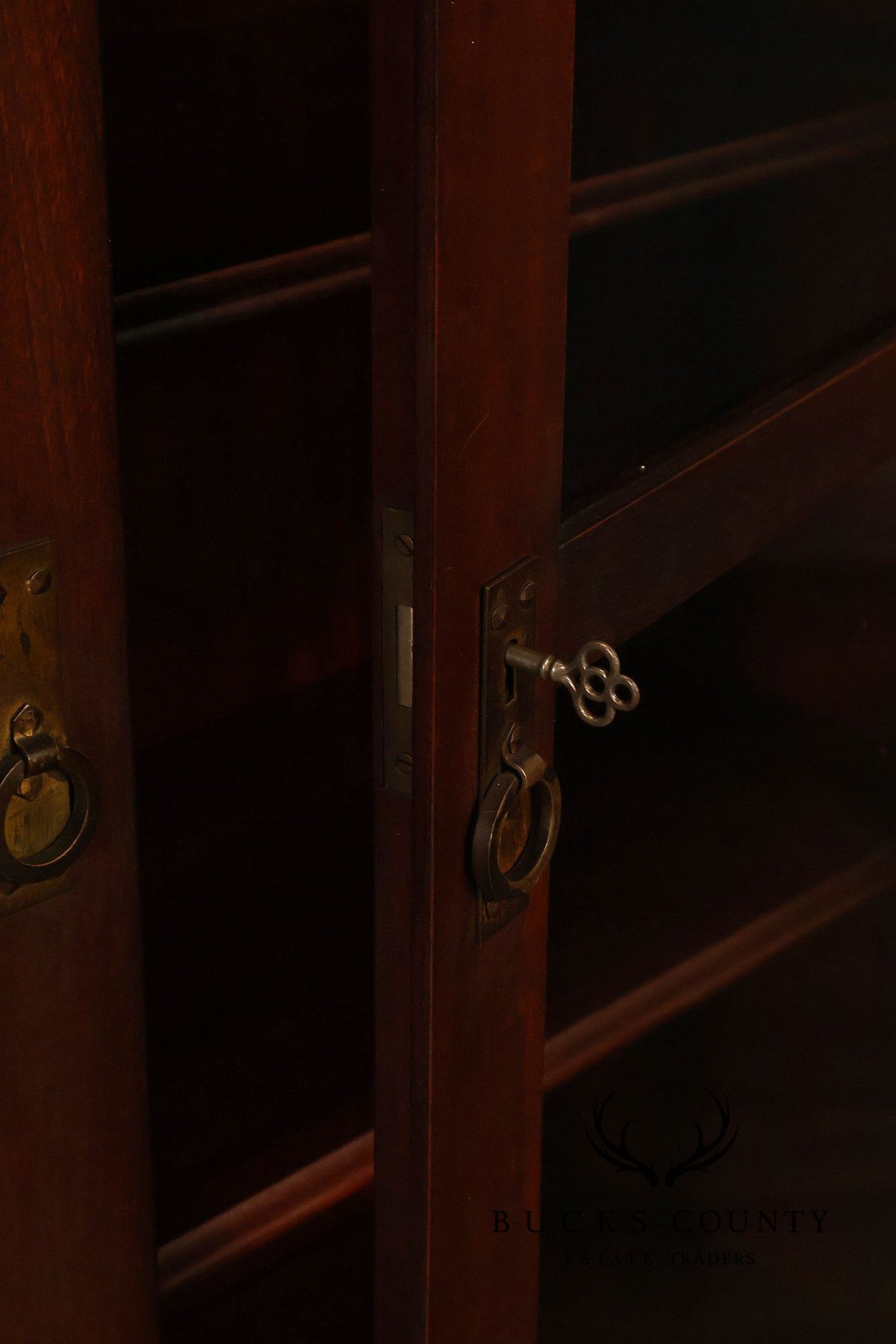 Grand Rapids Arts And Crafts Mahogany Glass Door Bookcase