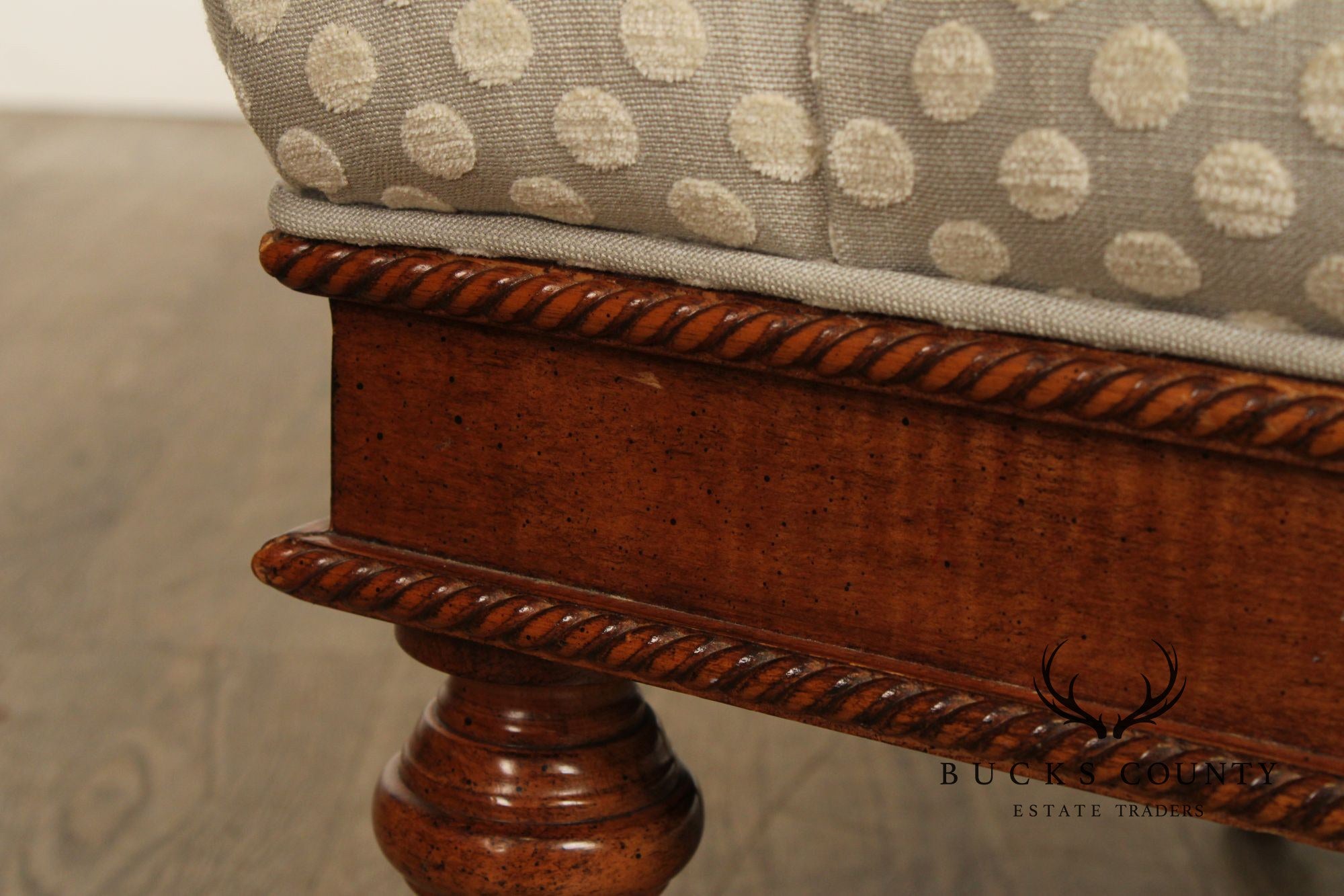 English Regency Style Tufted Ottoman