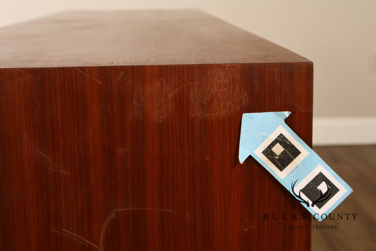 Calvin Mid Century Modern Cane Door Teak Dresser