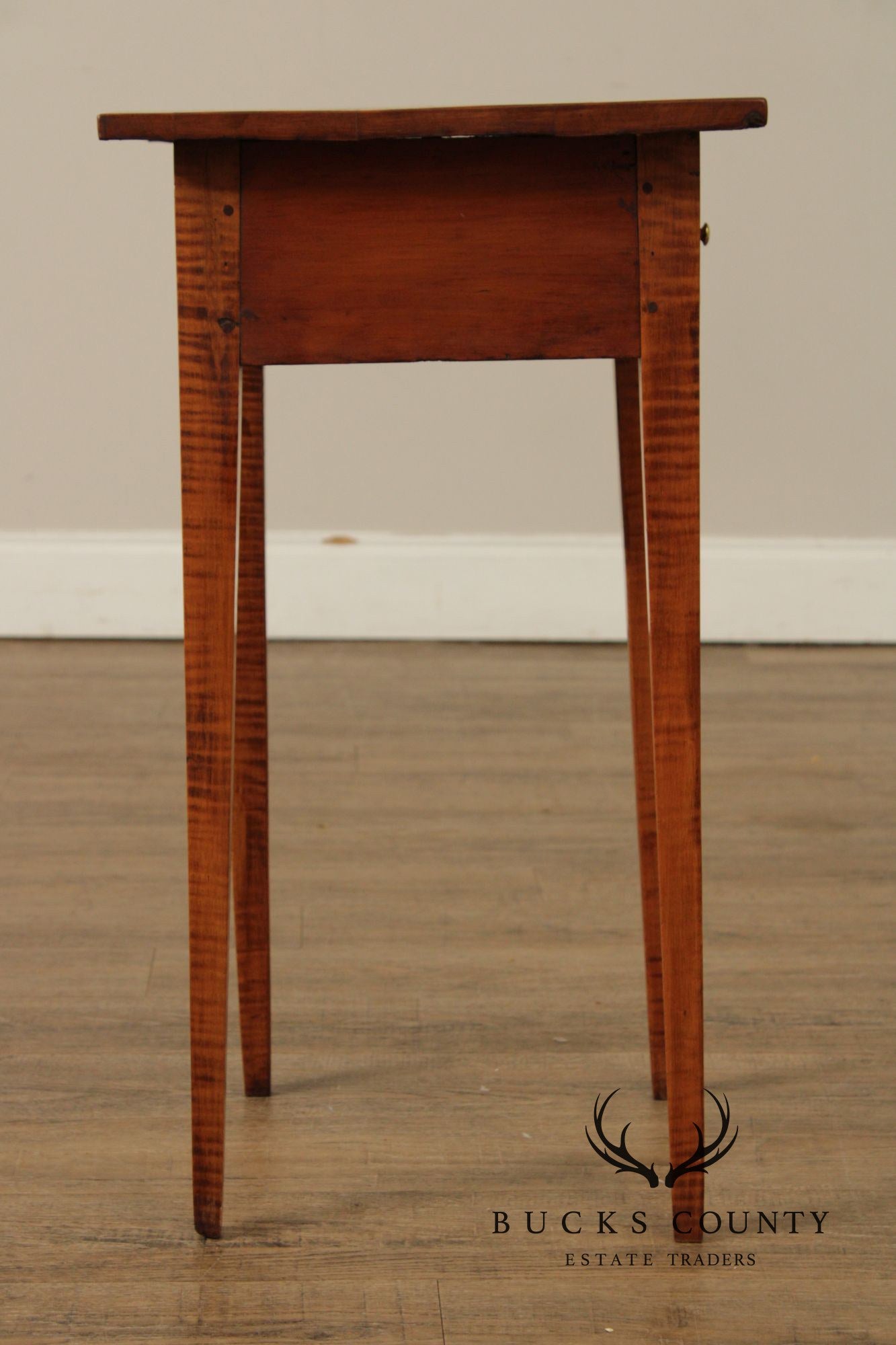 Antique American  Federal Period Tiger Maple End Table