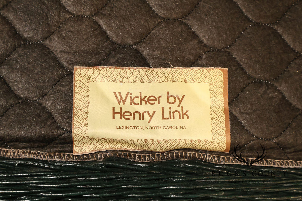 Henry Link Wicker Floral Upholstered Sofa