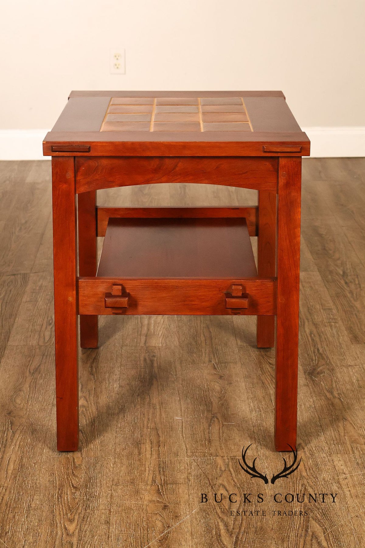 Stickley Mission Collection Tile Top Cherry End Table