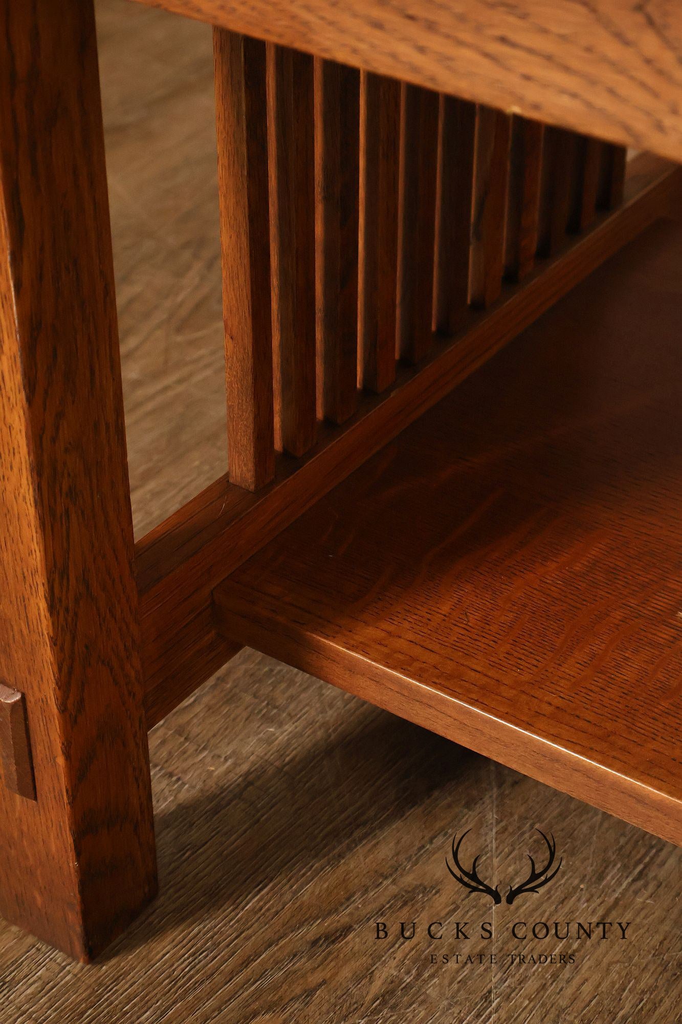 Stickley Mission Collection Oak Tile Top Coffee Table