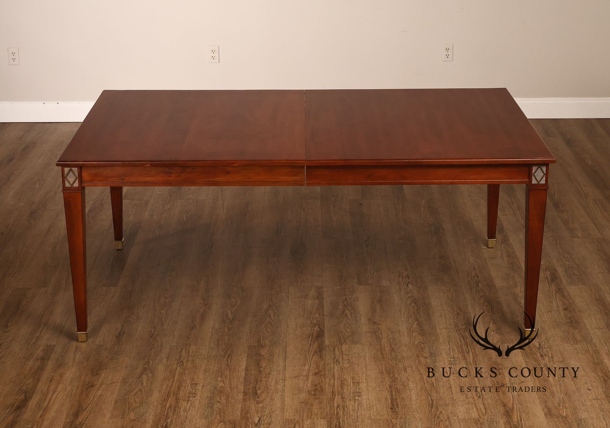 Stickley Directoire Style Cherry Dining Table With Two Leaves