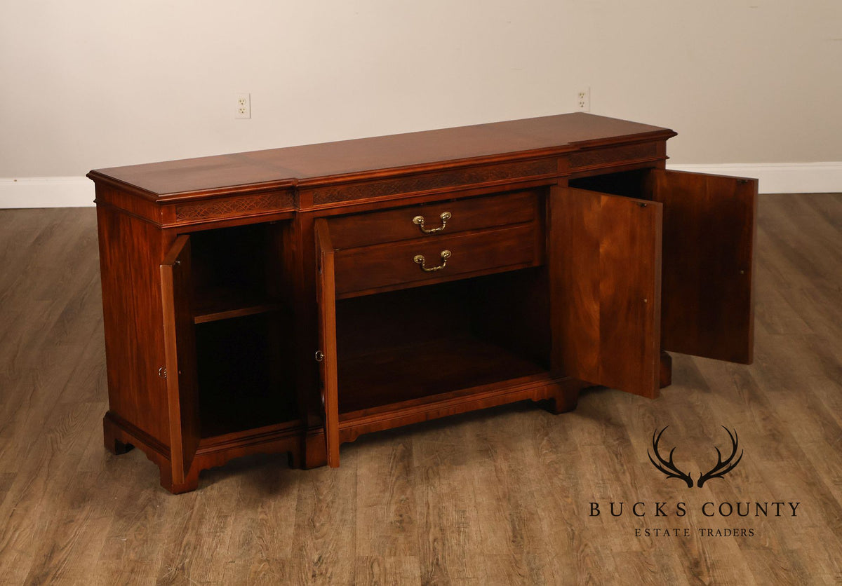 Century Furniture Georgian Style Mahogany Four-Door Buffet Sideboard