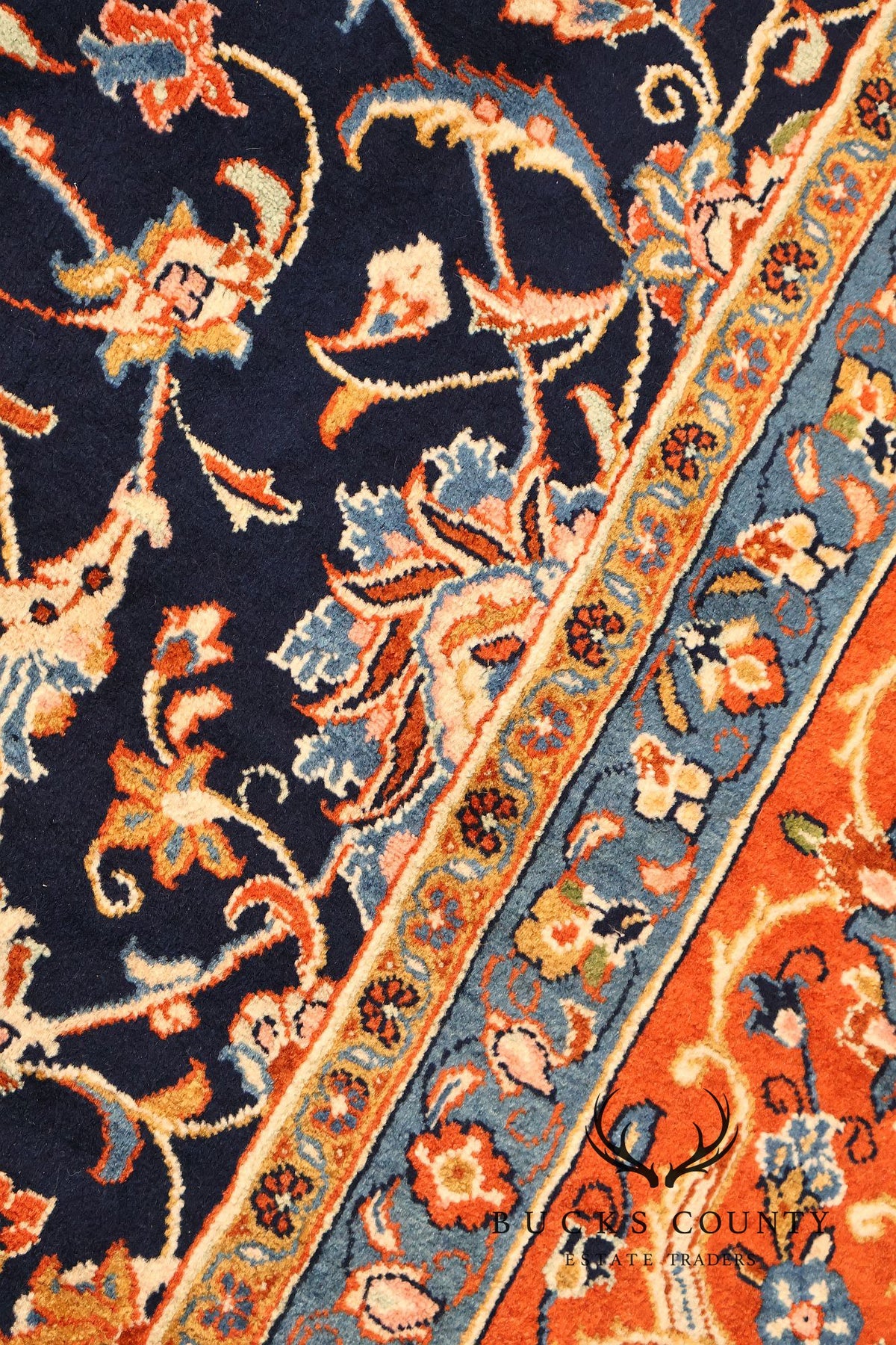 Persian Handwoven Wool Palace Size Floral Area Rug Approximately 10' X 18'