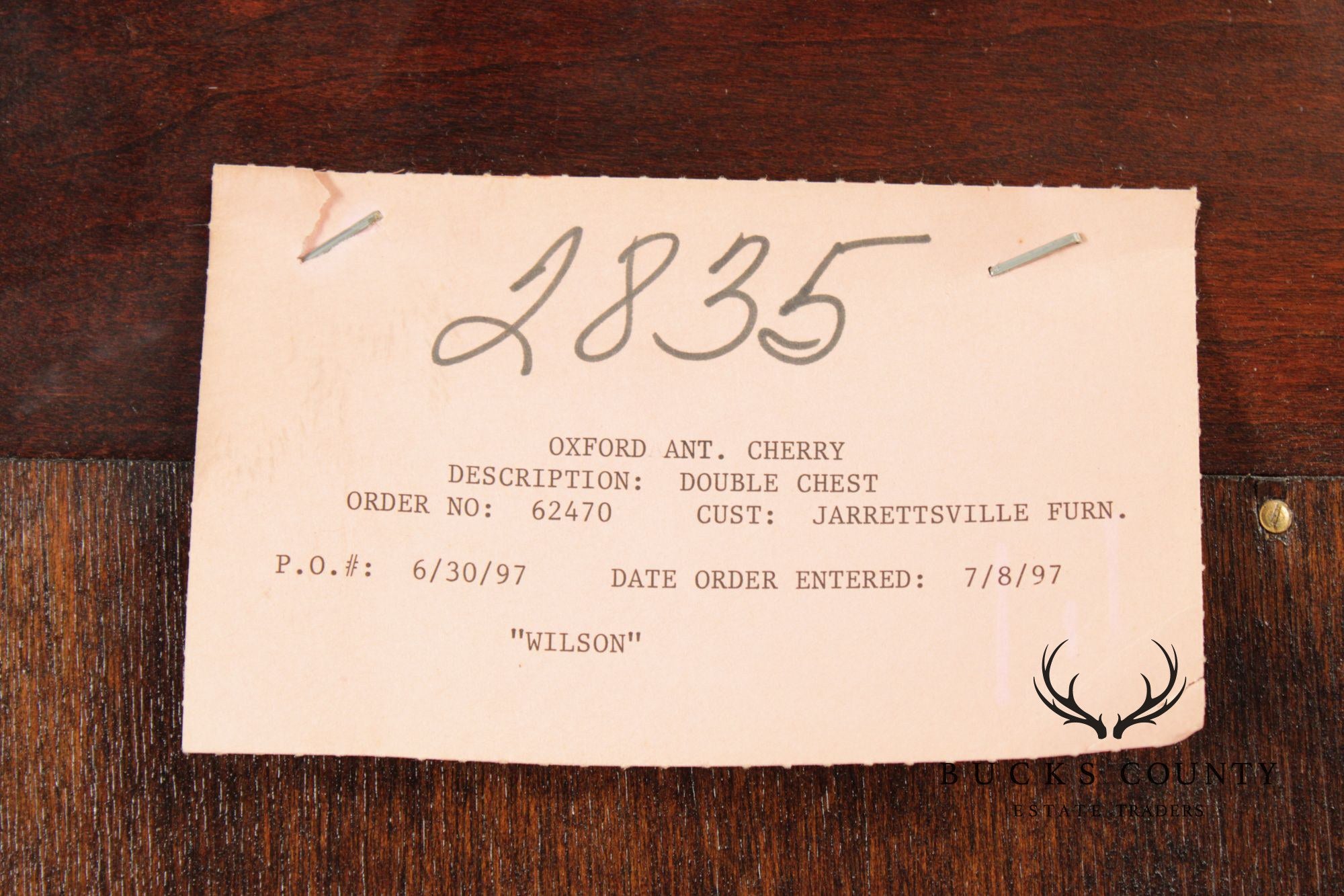 Statton Chippendale Style Cherry Chest on Chest