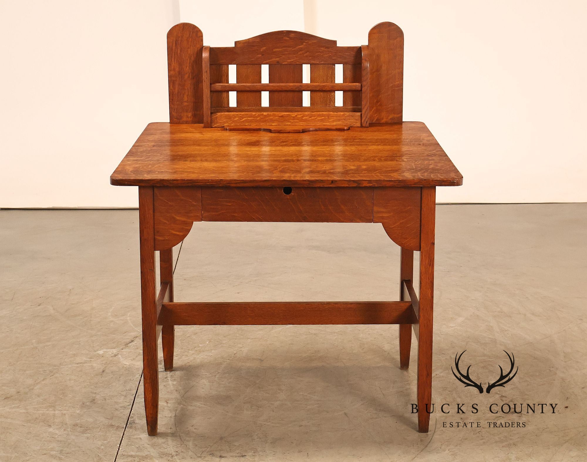 Antique Stickley Brothers “Balmoral” Arts And Crafts Oak Writing Desk
