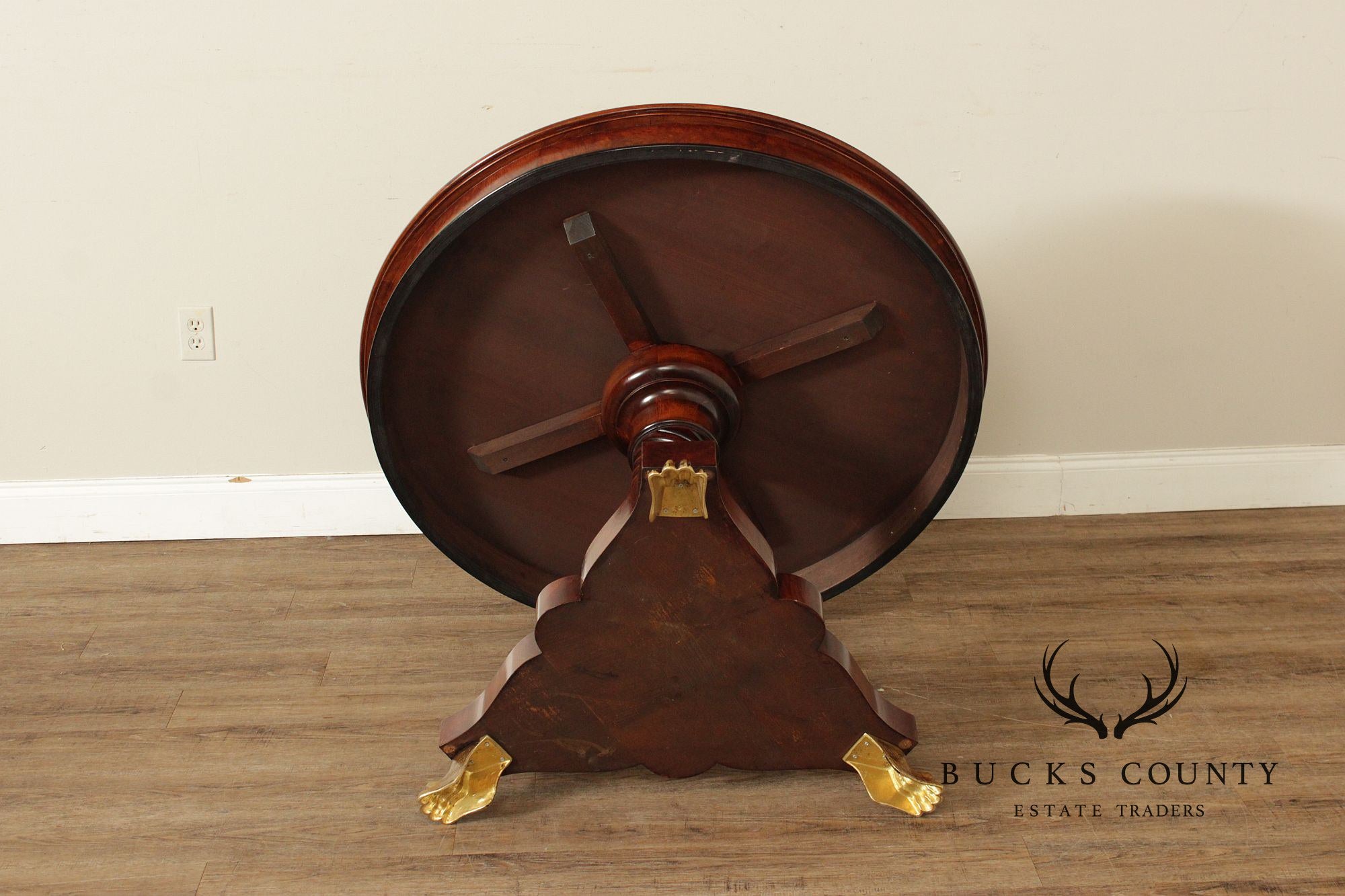 Rho Mobili D’Epoca Italian Empire Style Inlaid Mahogany Center Table