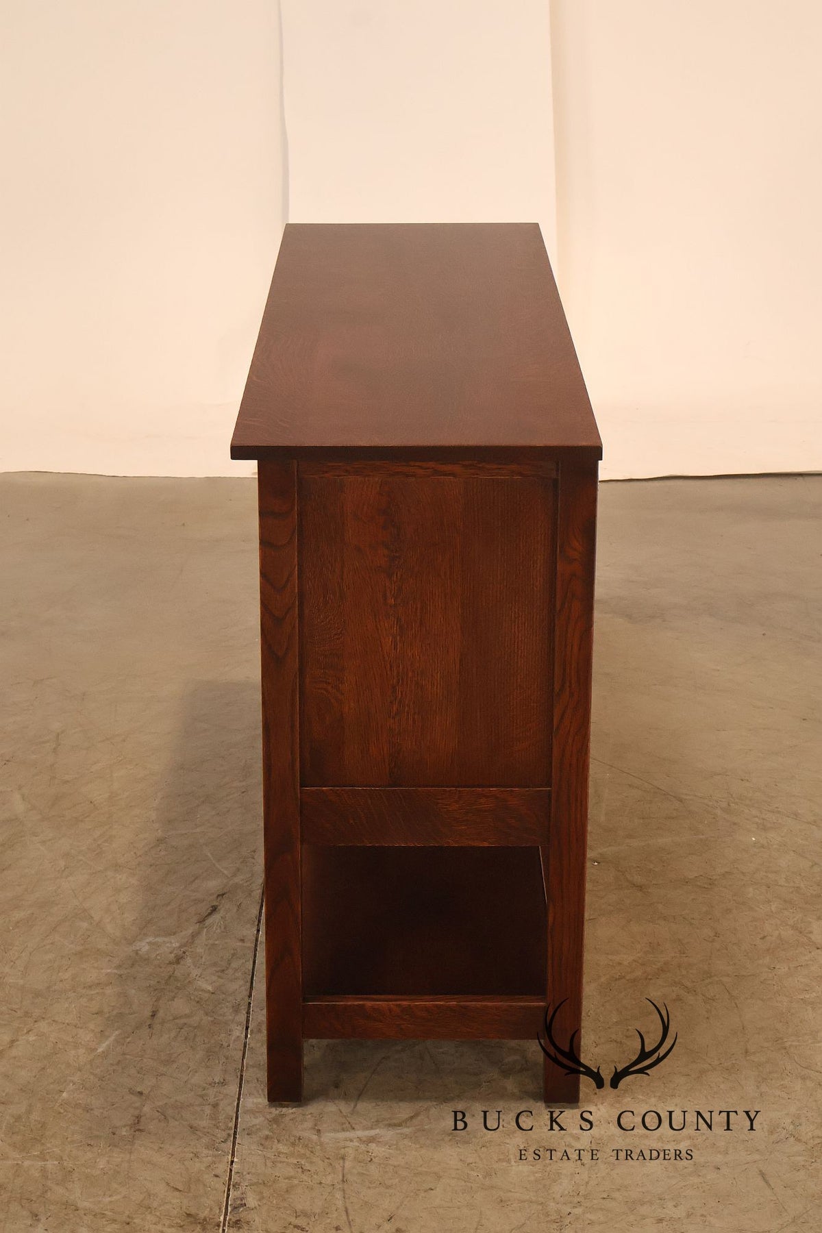 Stickley Meadowflower Collection Oak Inlaid Console Cabinet
