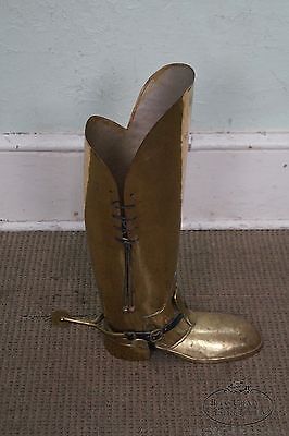 English Brass Boot Umbrella Cane Stand