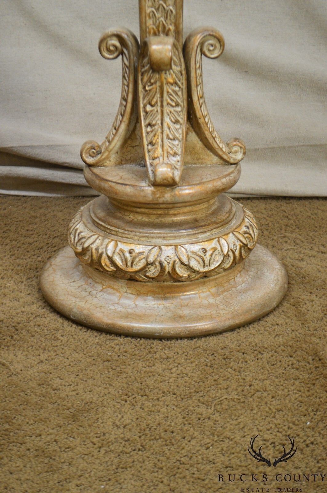 French Regency Style Faux Painted Pedestal