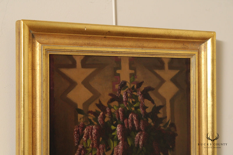 Ernest Baber Framed Still-Life Oil Painting, Southwestern Prayer Altar