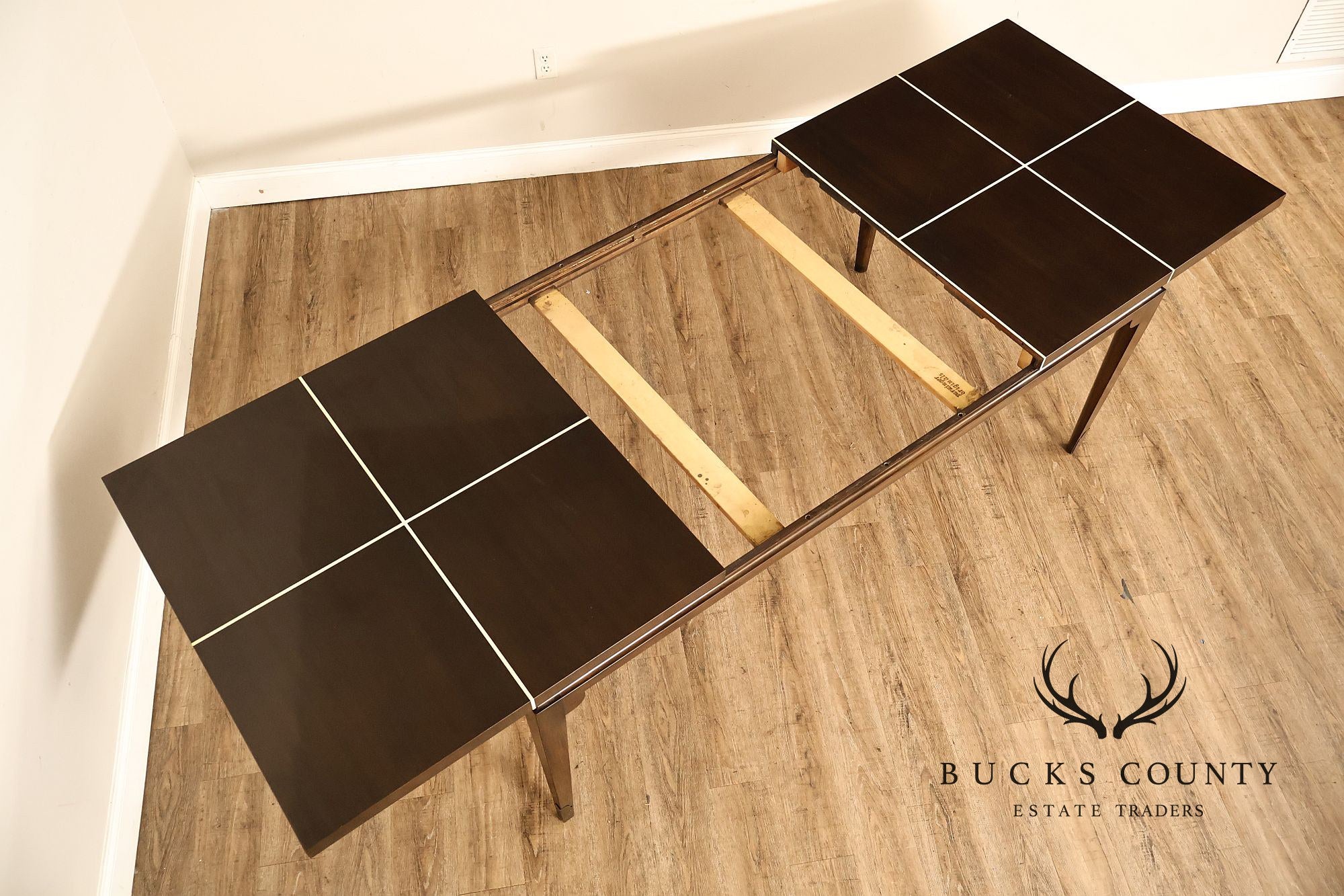 Tommi Parzinger Originals Lacquered Mahogany Expandable Dining Table