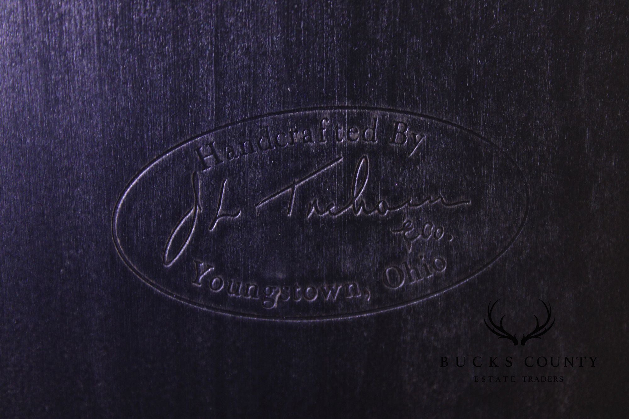 J.L. Treharn Chippendale Style Tiger Maple Wall Mirror