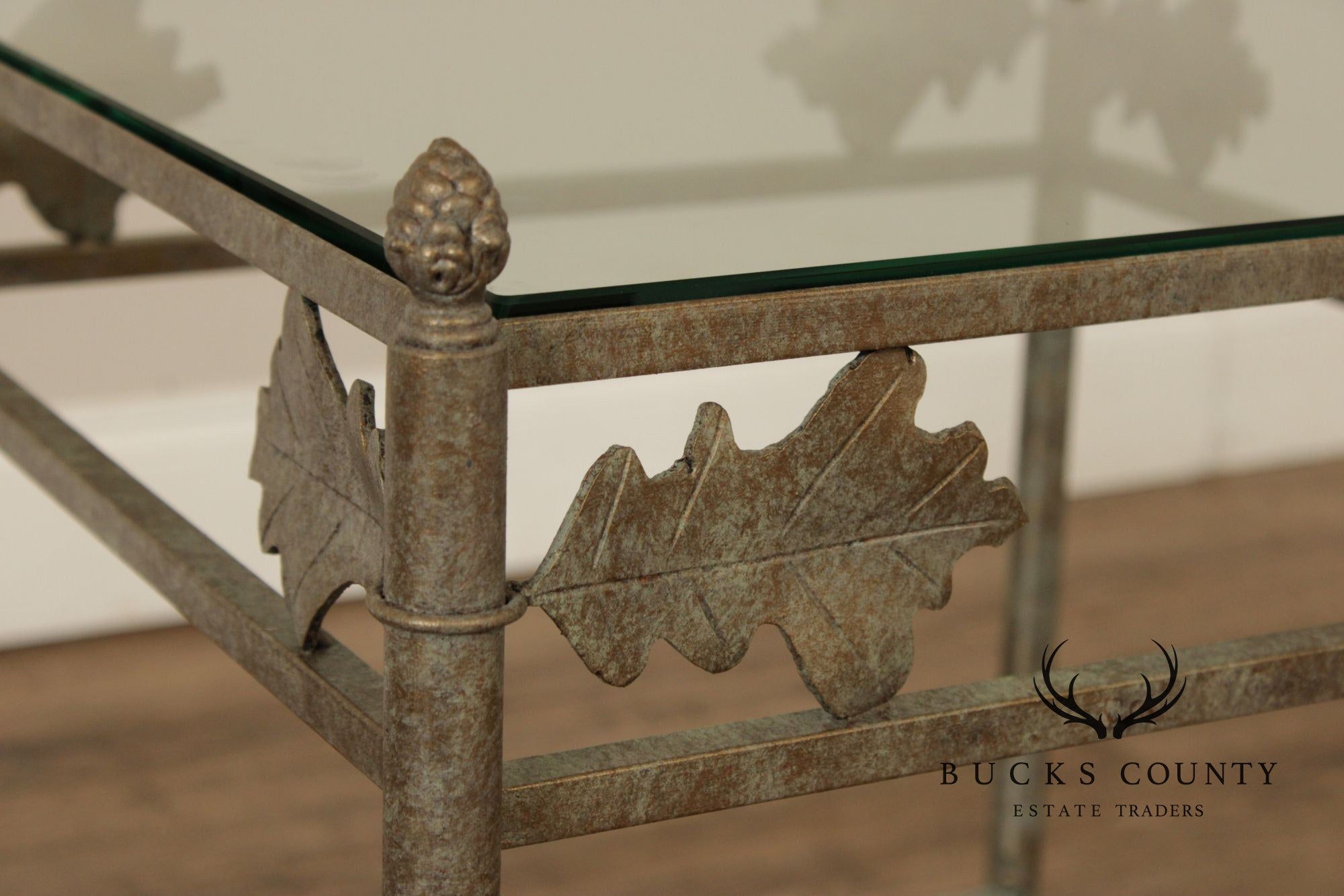 Vintage Iron Two-Tier Glass Stand