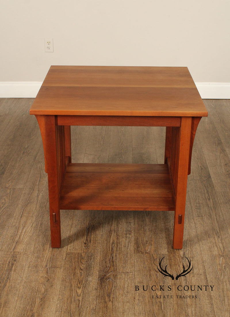 Stickley Mission Collection Cherry Spindle Lamp Table