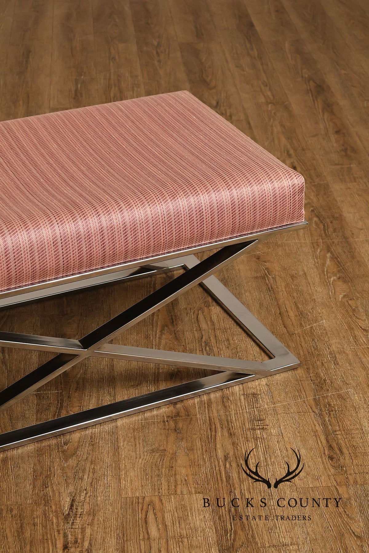 Milo Baughman Chrome X-Base Bench