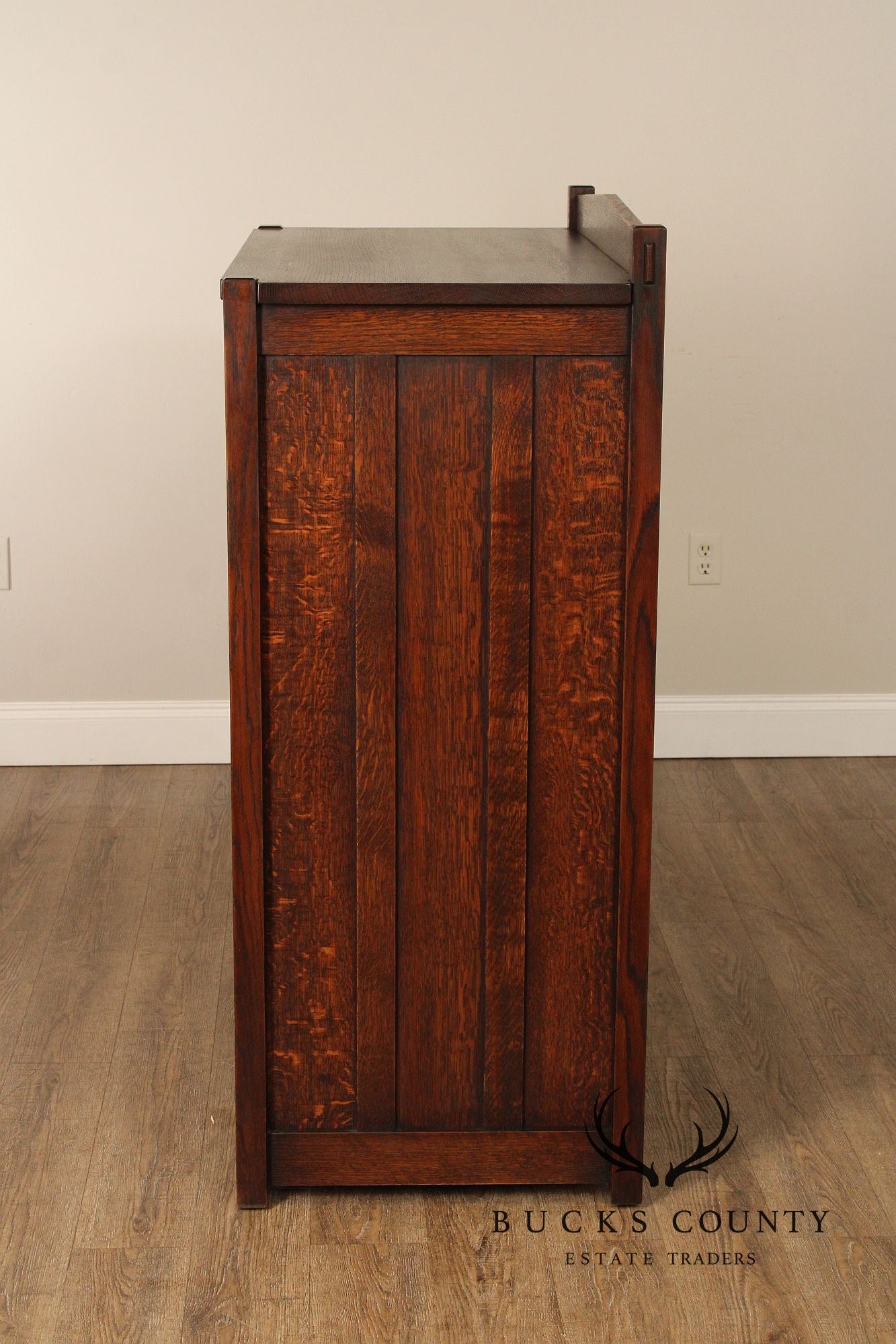 Warren Hile Mission Style Oak Tall Chest