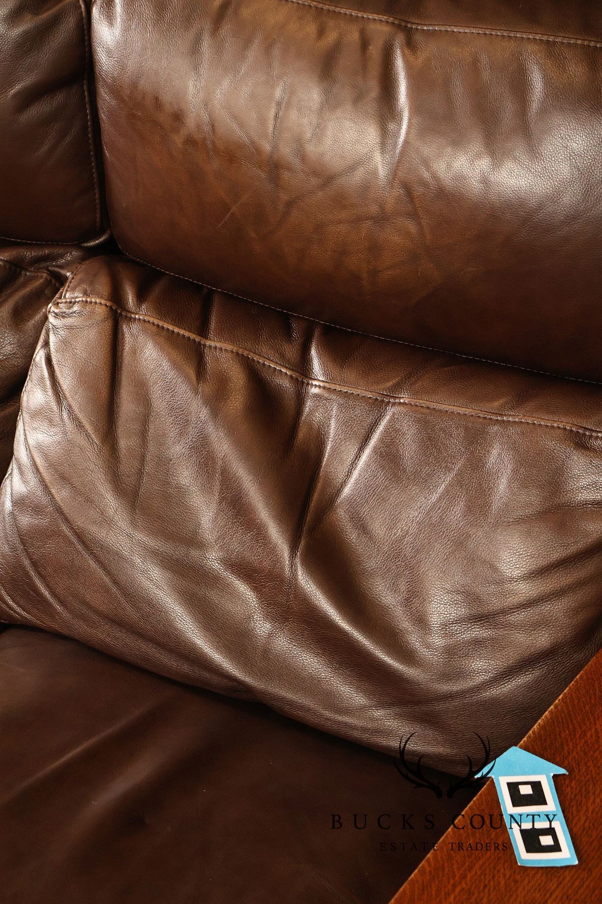 Stickley Orchard Street Mission Oak Leather Power Motion Sofa