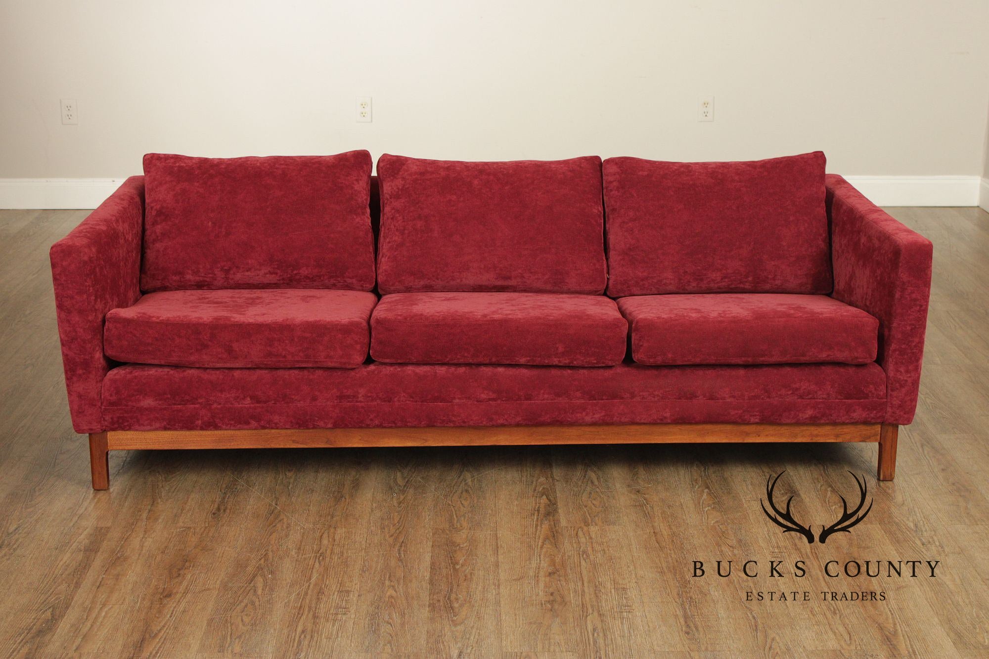 Edward Wormley Attributed Mid-Century Modern Three Cushion Sofa