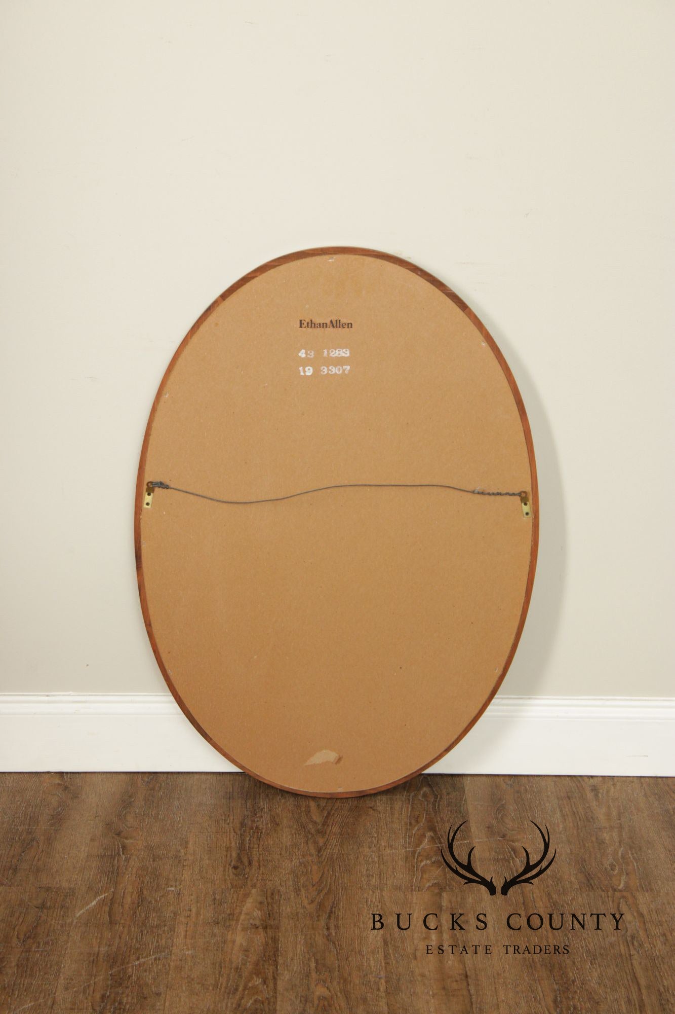 Ethan Allen Vintage Oval Pine Wall Mirror