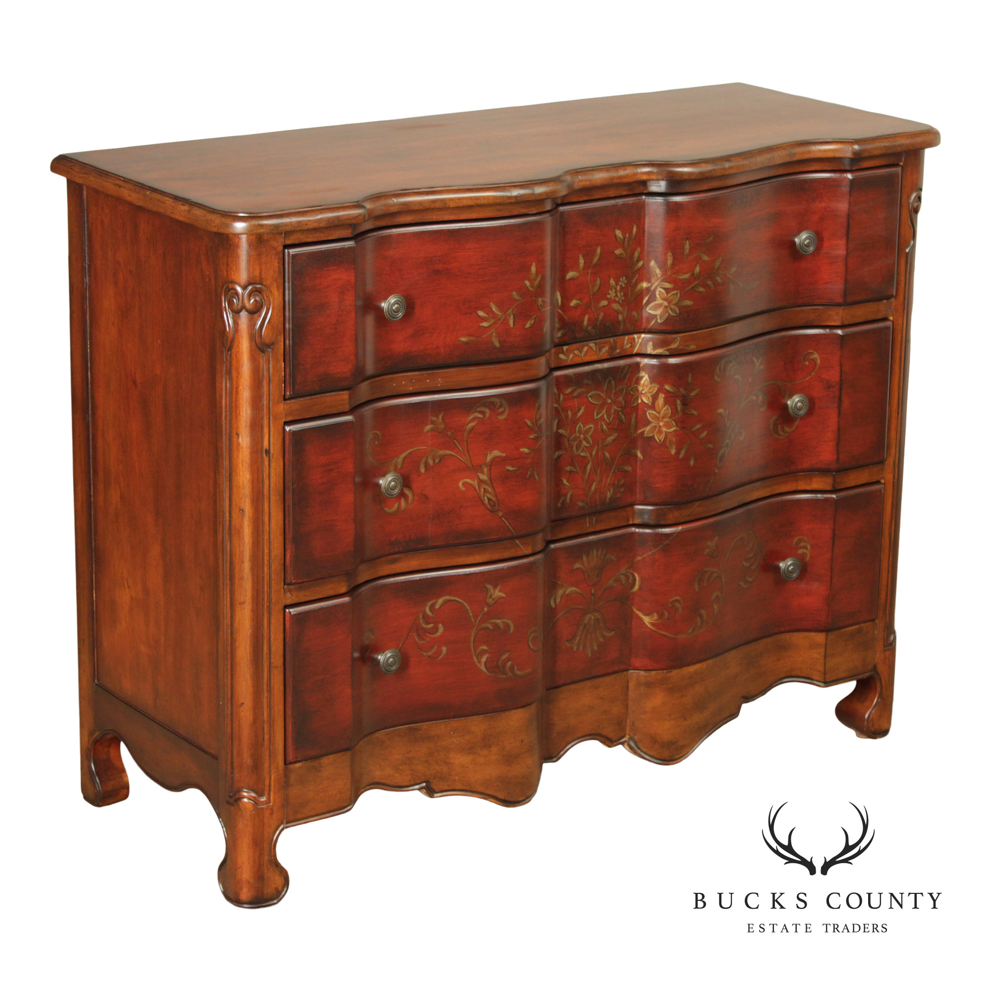 Hooker Furniture Paint Decorated Serpentine Chest