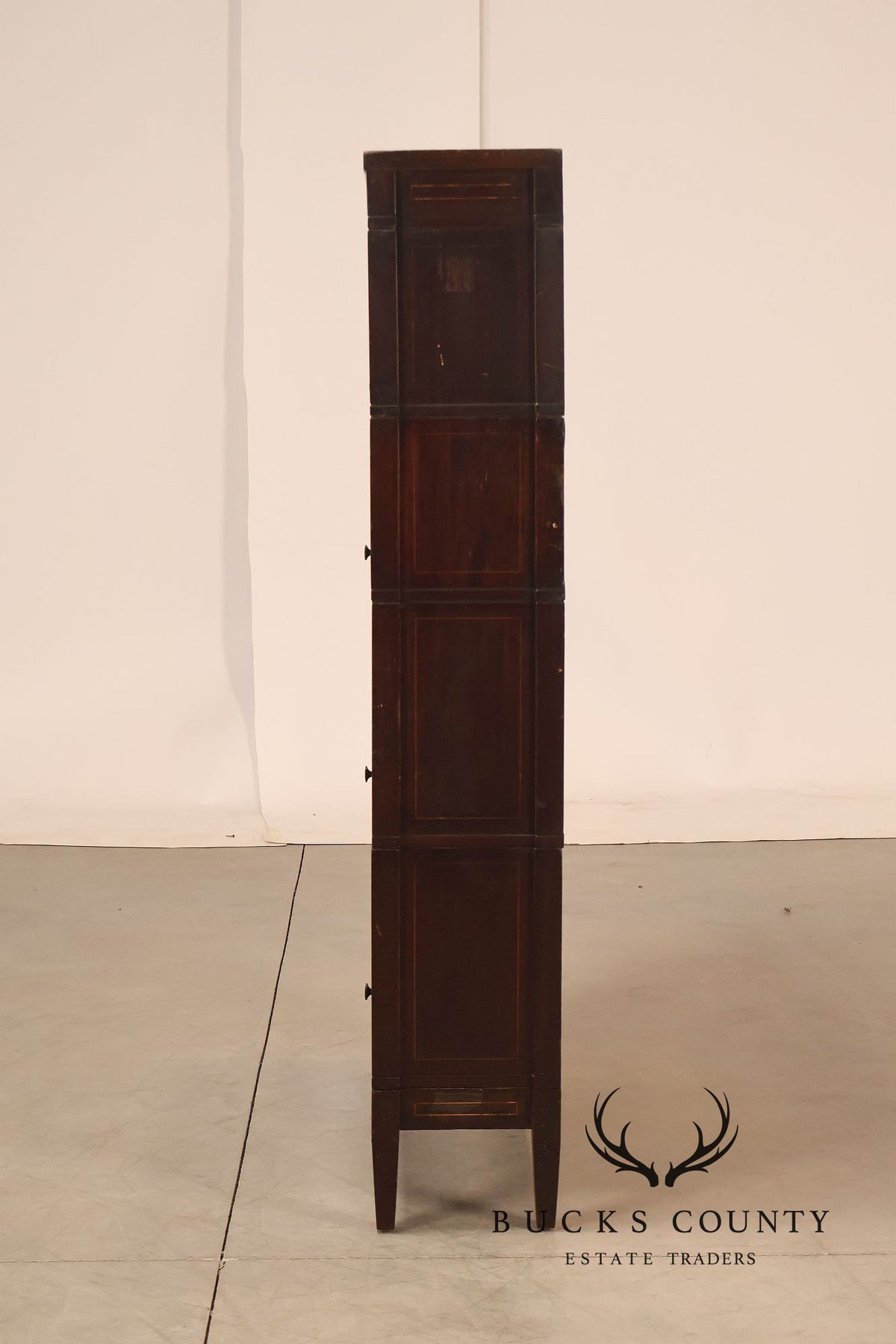 Antique Globe Wernicke Mahogany Four-Stack Barrister Bookcase