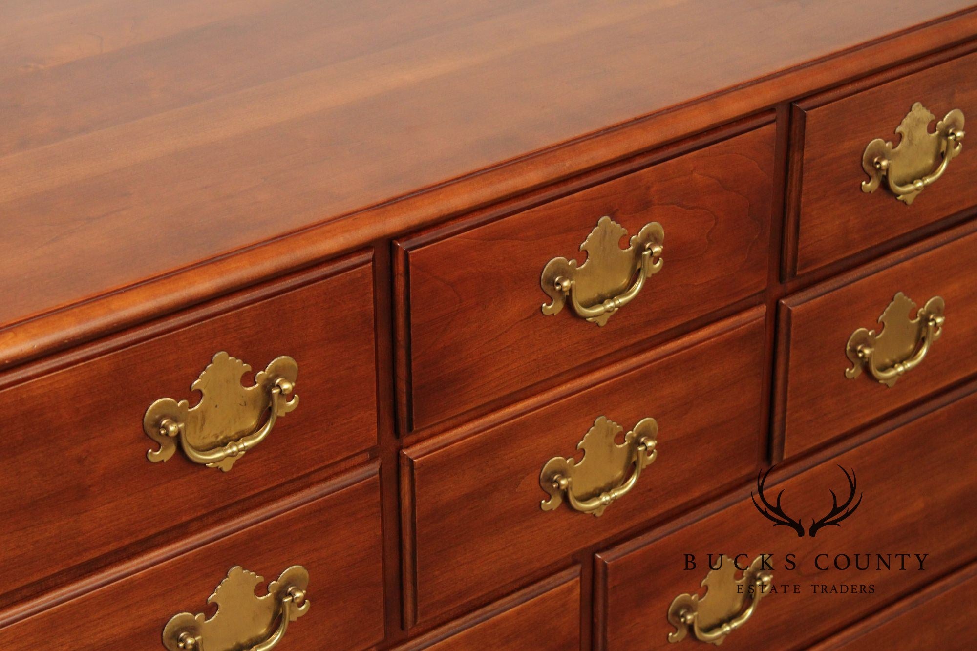 Statton Chippendale Style Solid Cherry Chest of Drawers