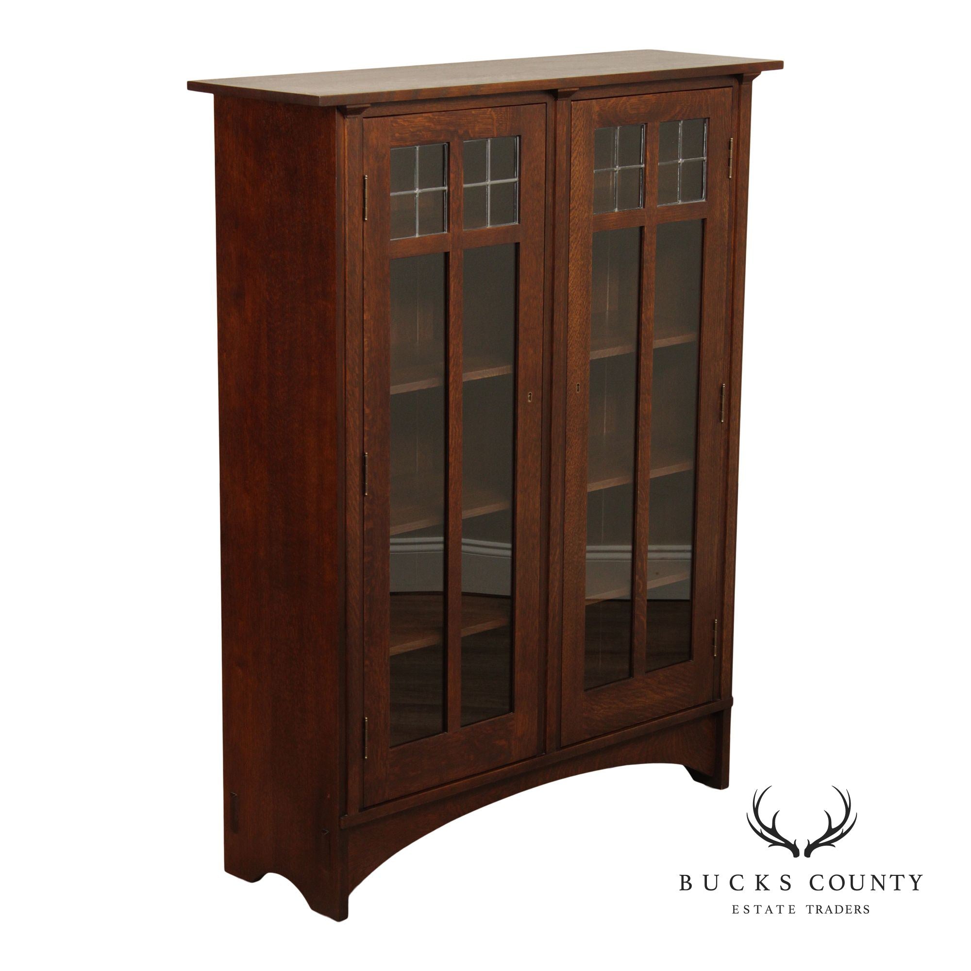 Stickley Mission Collection Two Door Oak Bookcase