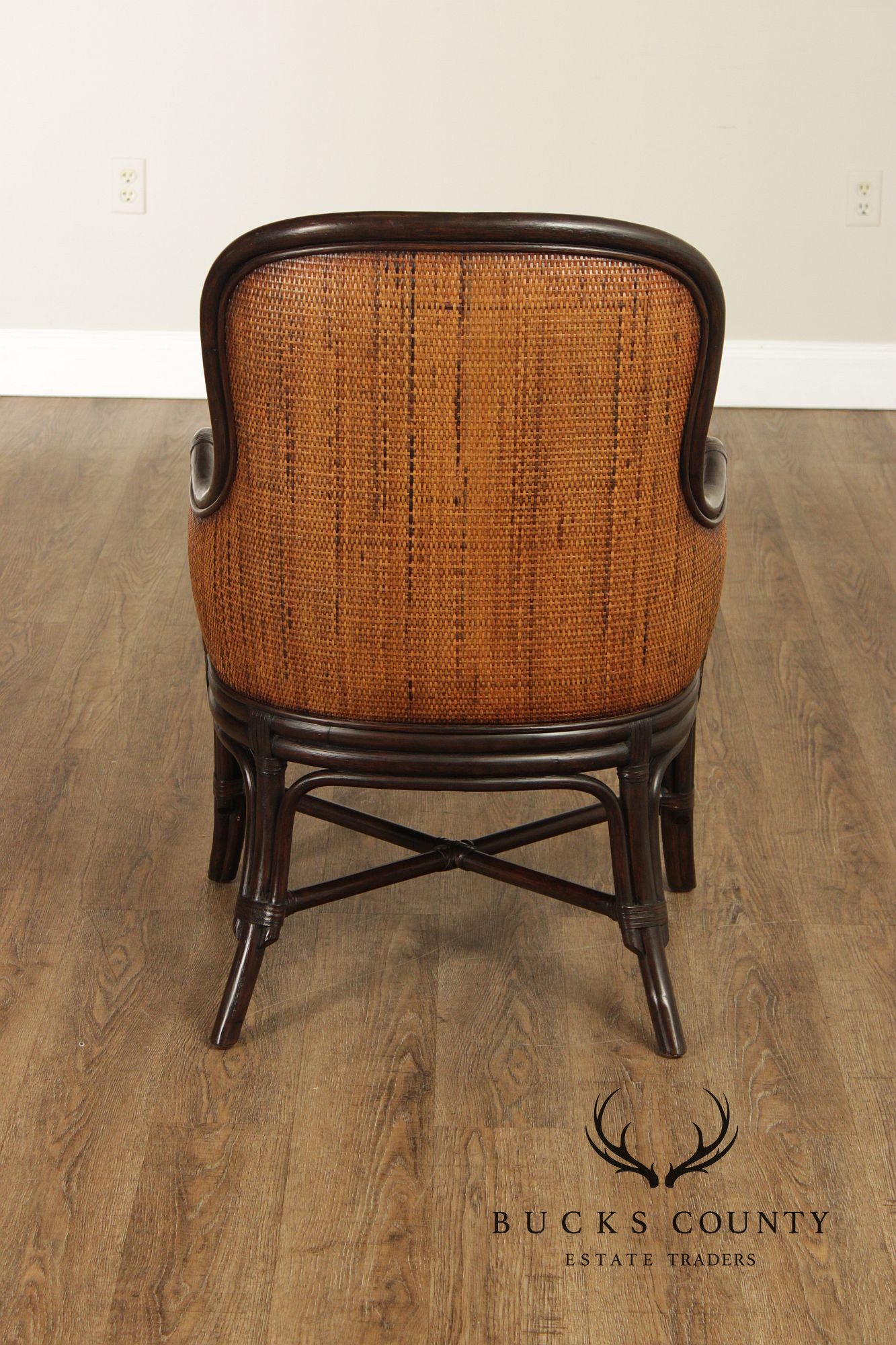 Palecek Rattan and Bamboo Armchair