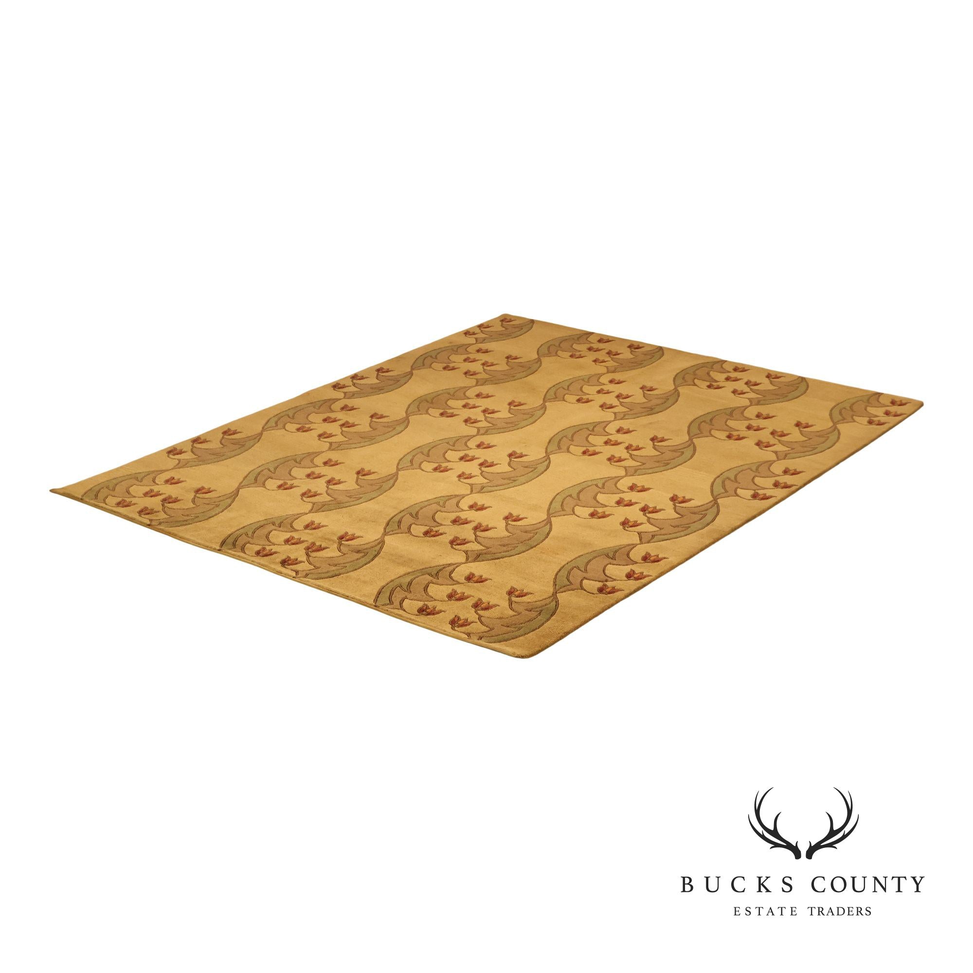 Stickley Designer Rugs Wool Area Rug Tulip Pattern 9x12