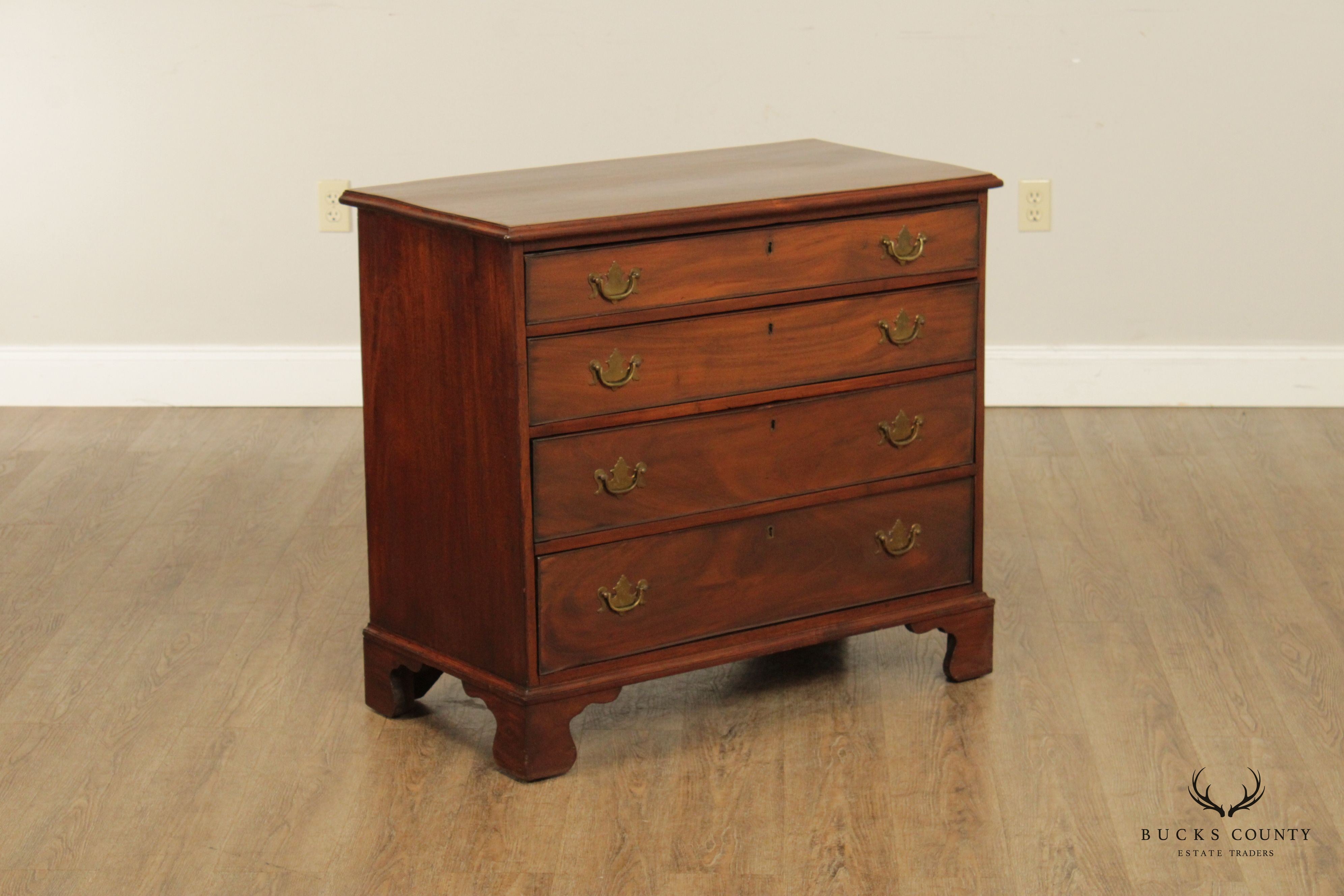 Antique 18th C. American Chippendale Style Mahogany Chest of Drawers