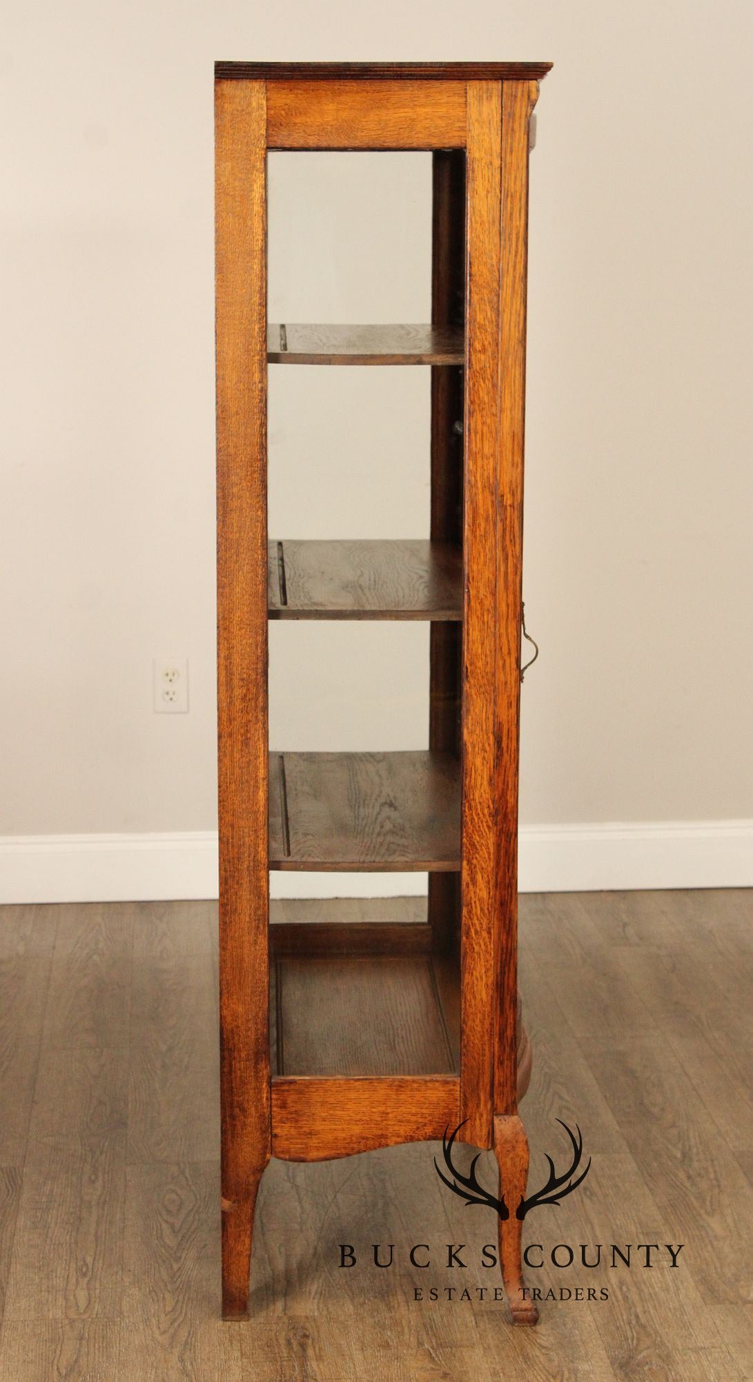 Antique Victorian Oak China Display Cabinet