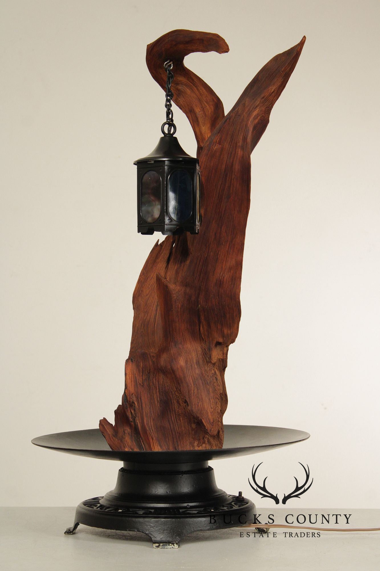 Mid Century Modern Tall Driftwood Table Lamp