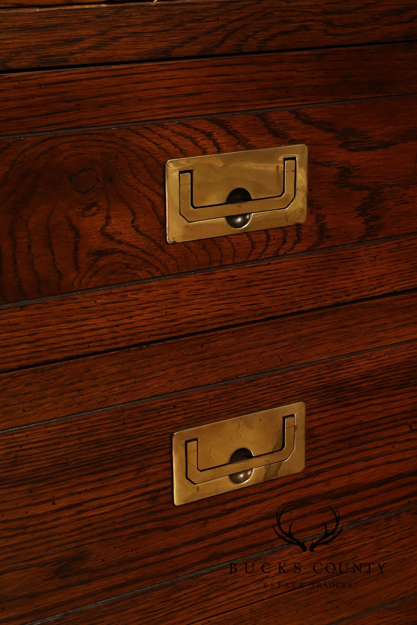 Henredon Scene One Campaign Style Walnut Armoire Chest