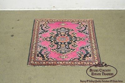 Antique Hand Knotted Sarouk Prayer Rug