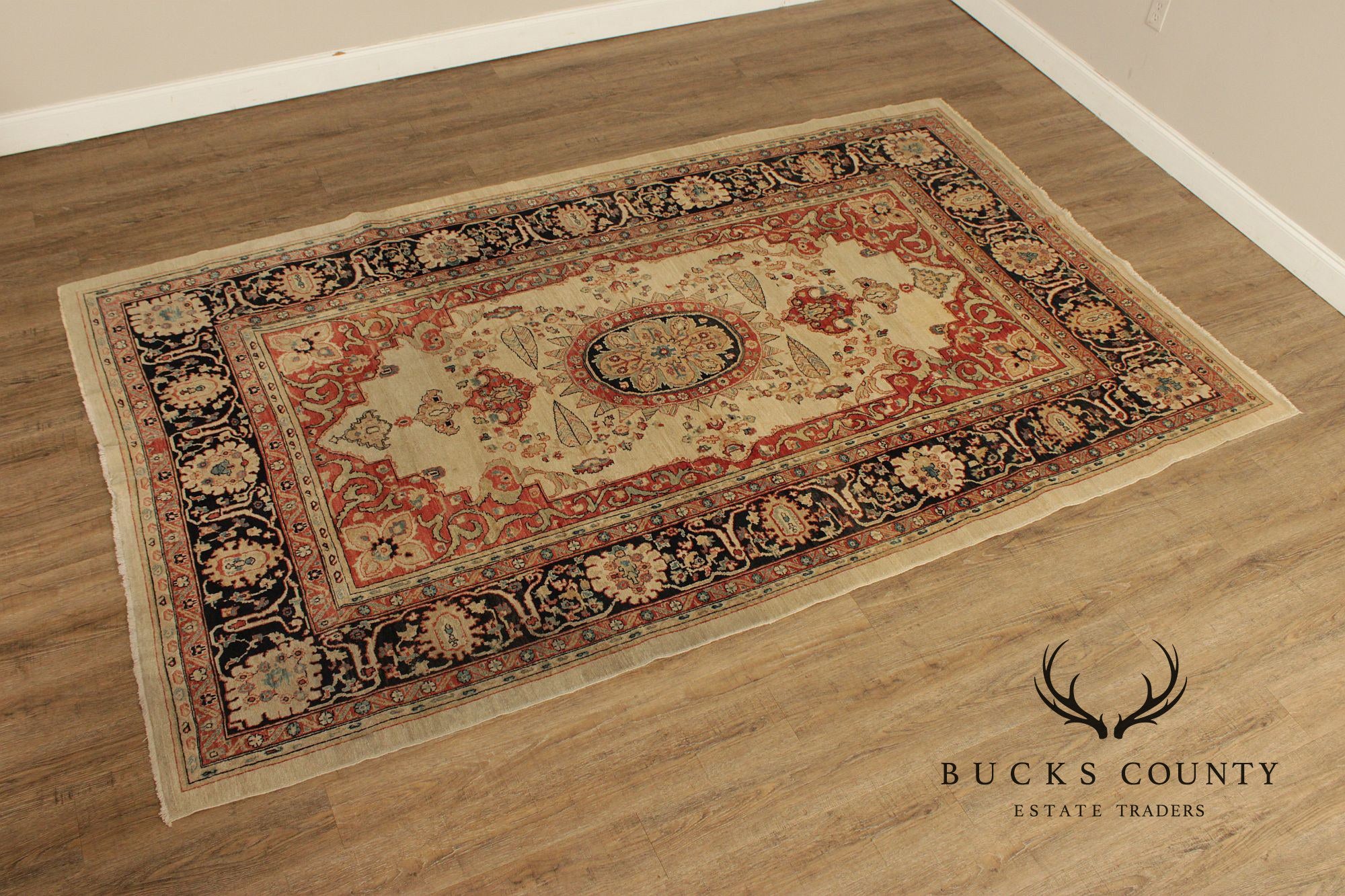 Peshawar Farahan Design Hand-Knotted Wool Area Rug – 6’ x 10’