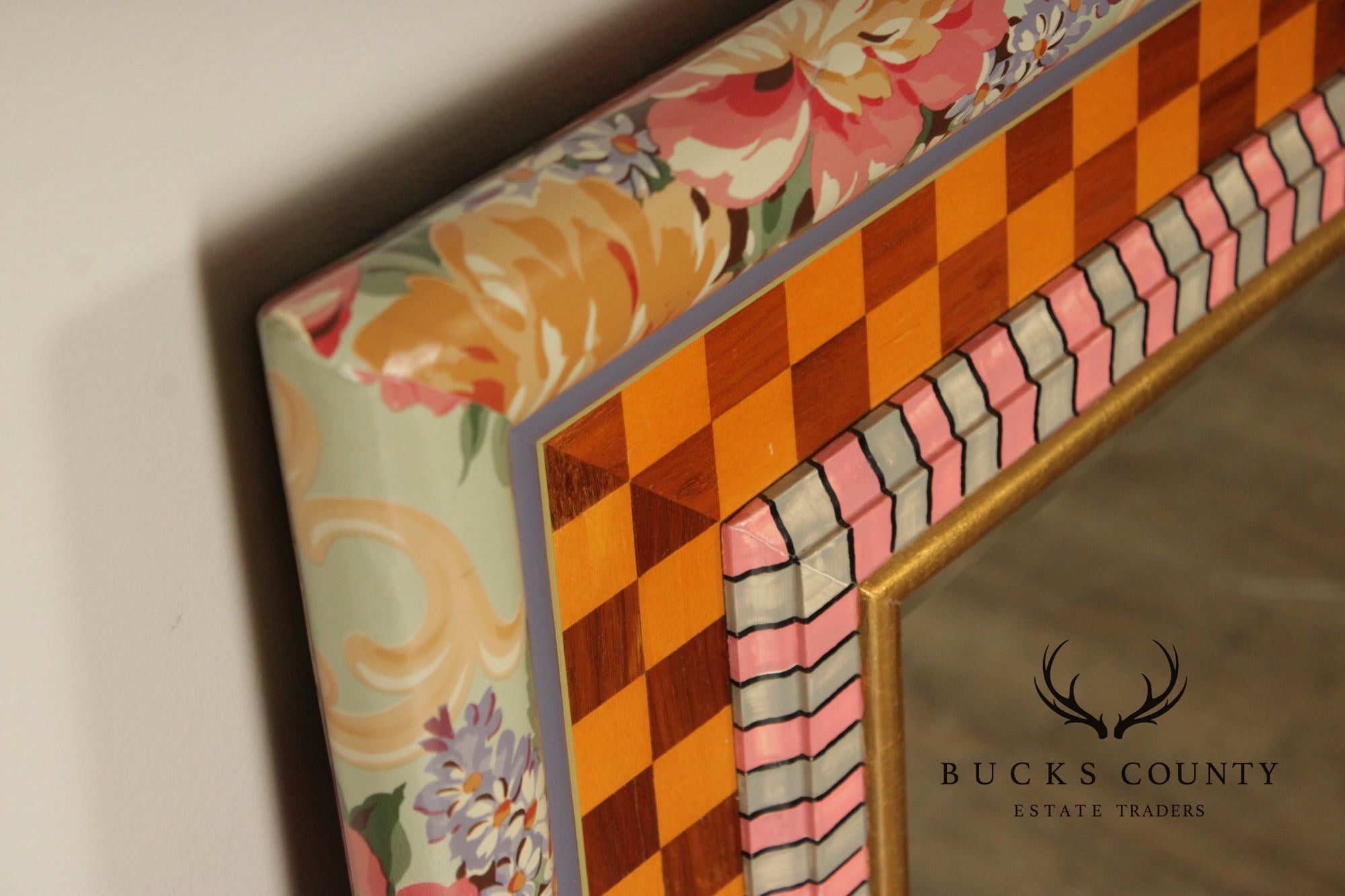 MacKenzie-Childs Whimsical Hand-Painted Wall Mirror