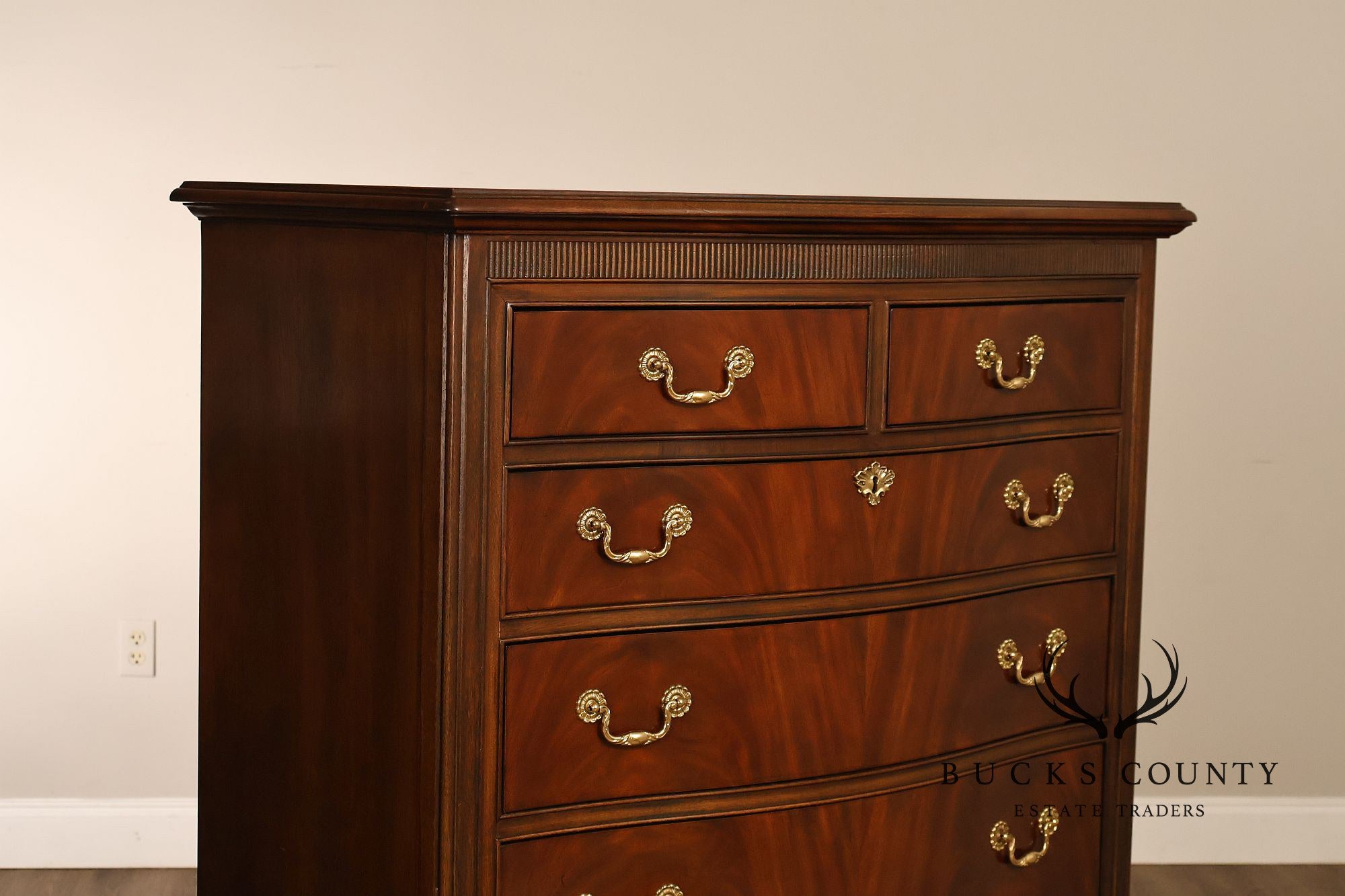 Drexel Heritage Heirlooms Collection Mahogany Tall Chest of Drawers