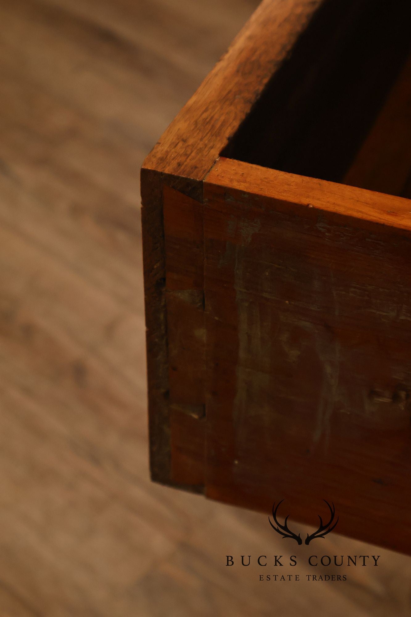 Antique Primitive Country Pine Three-Drawer Chest