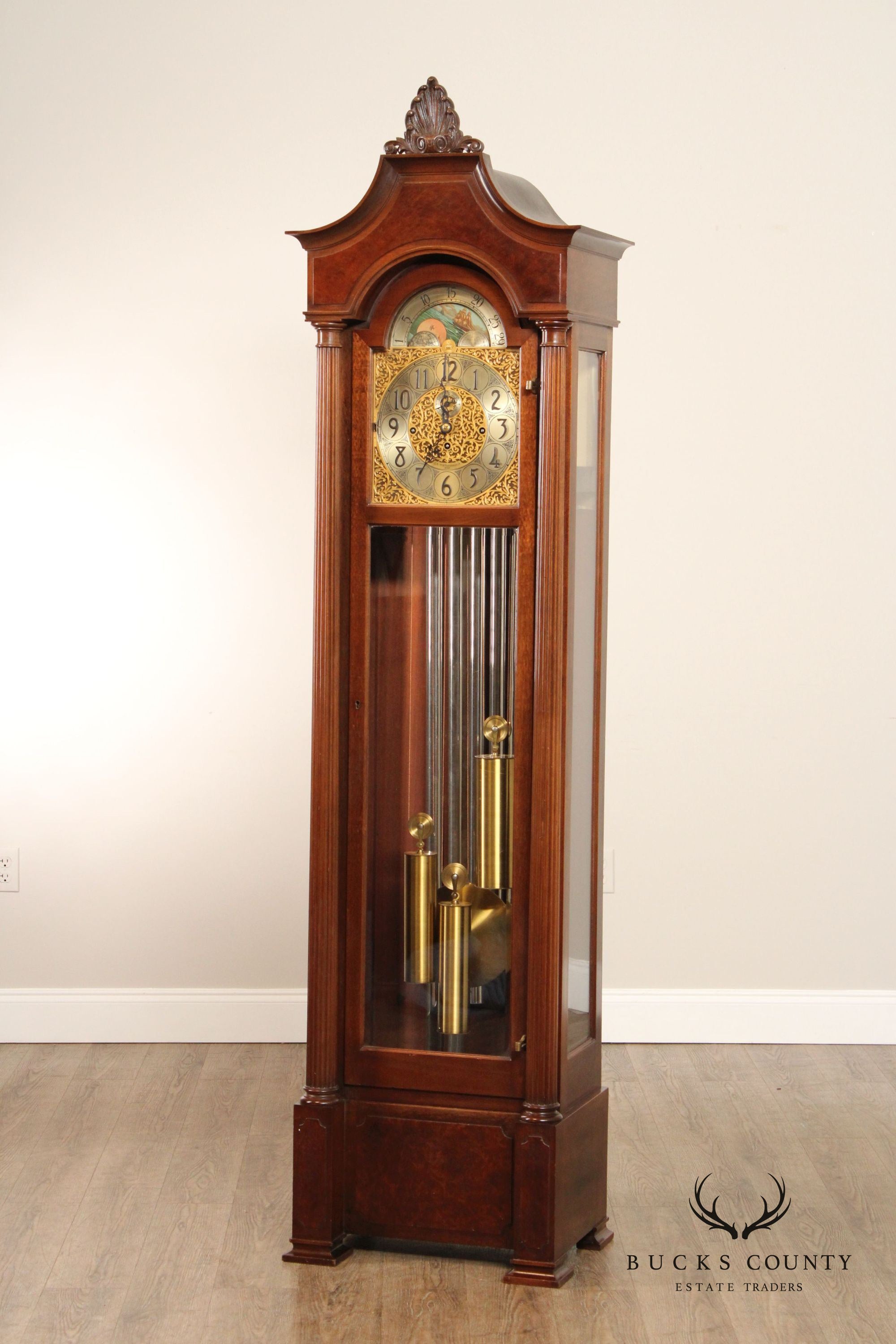 Herschedede 5 Tube Grandfather Hall Clock