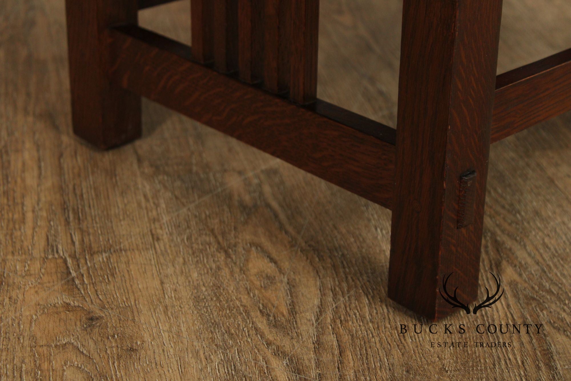 Stickley Mission Collection Oak and Leather Footstool