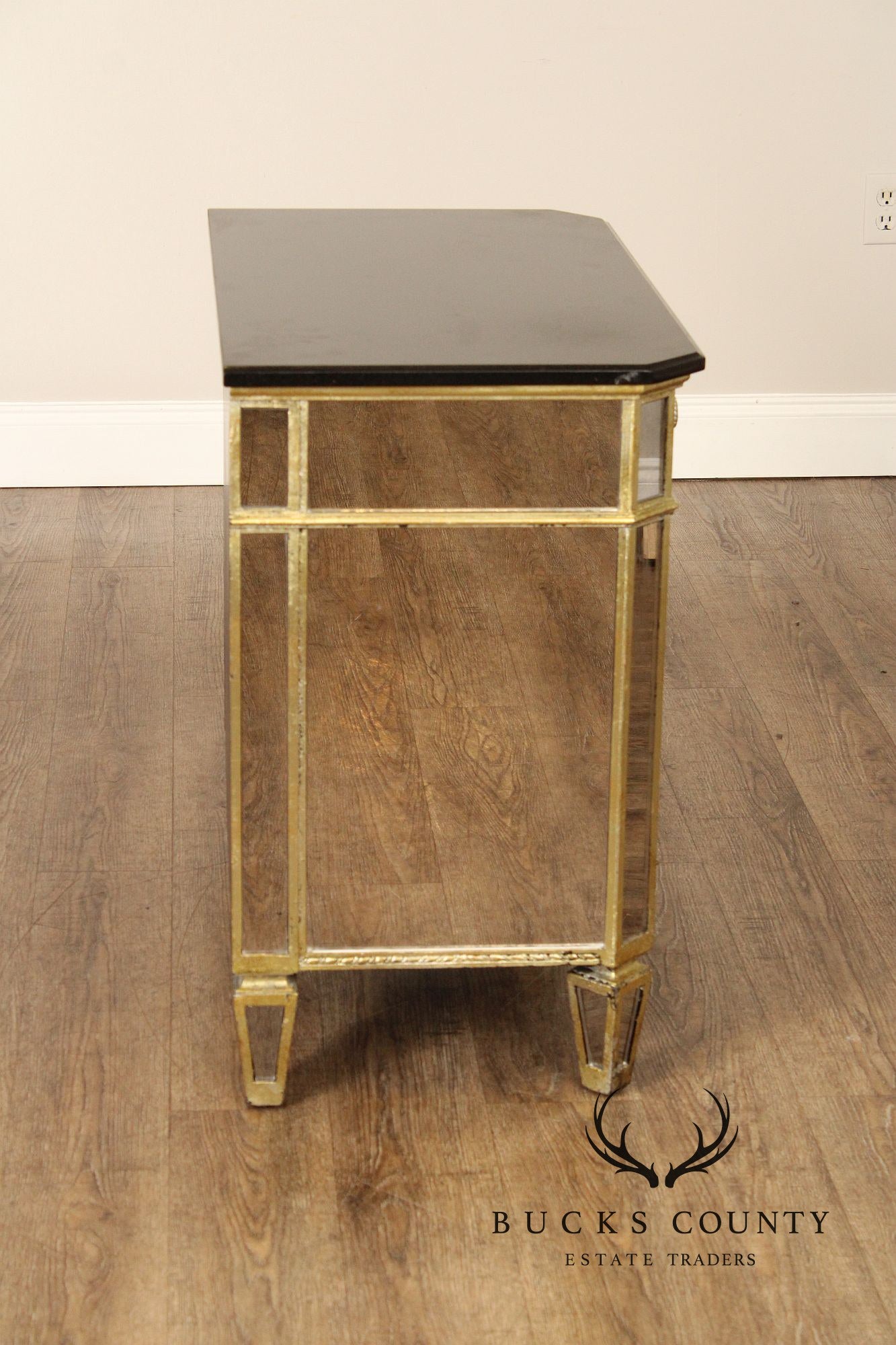 Z Gallerie 'Borghese' Granite Top Mirrored Nightstand